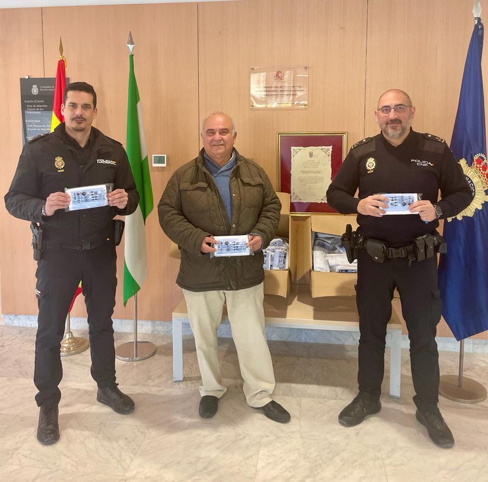 Adrián Bezares, Antonio Conde y Rafael López Zarzuela.