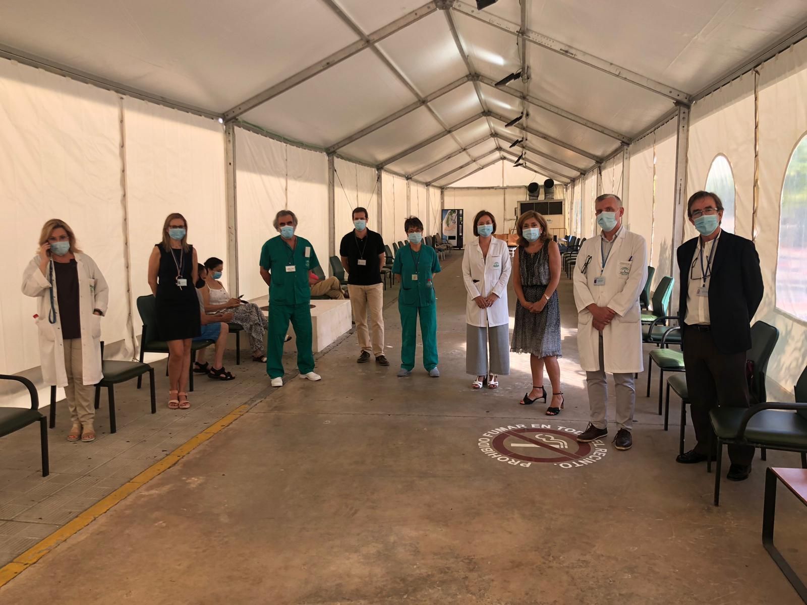 Un momento de la visita a la nueva instalación.