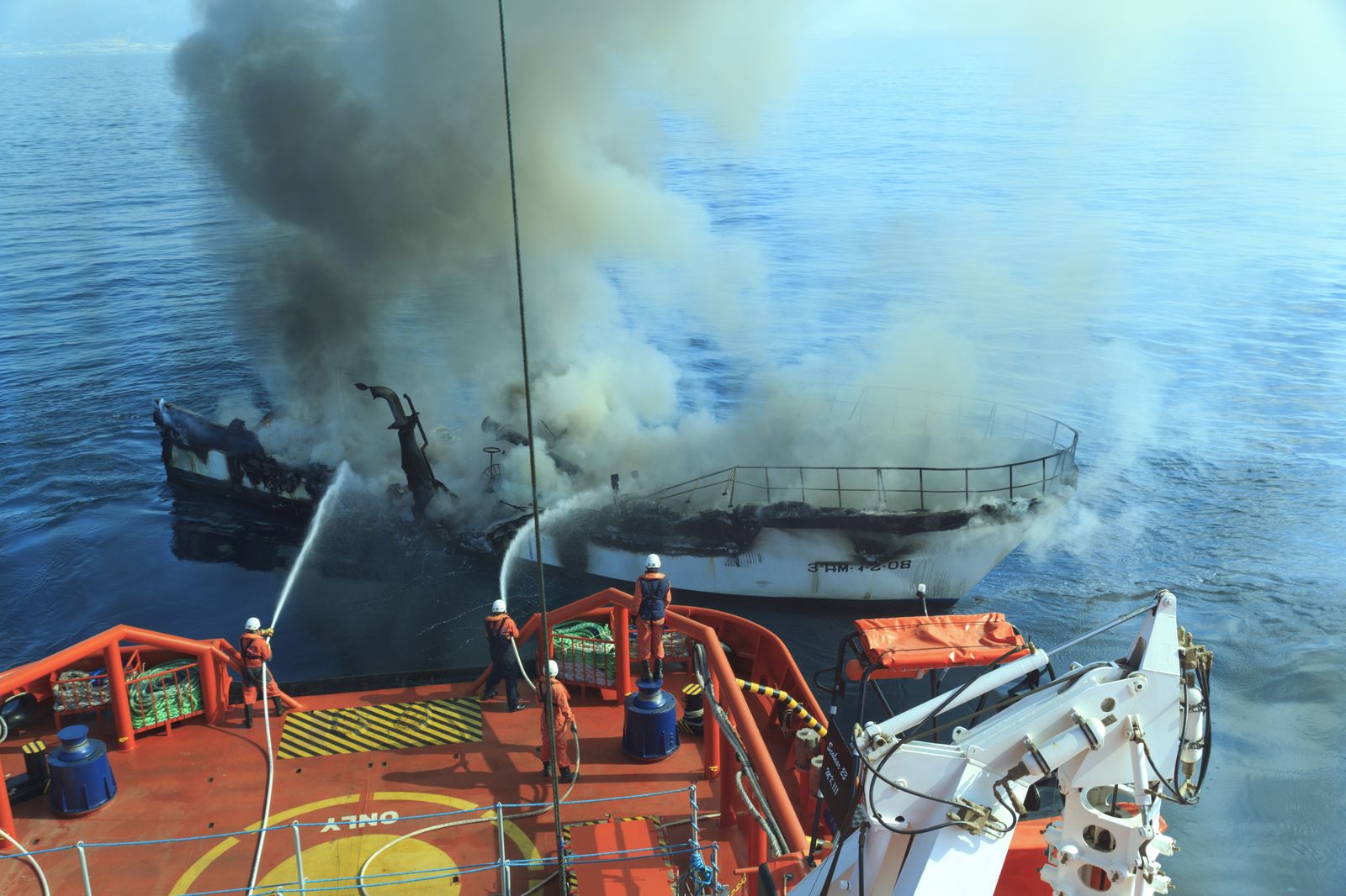 Una de las intervenciones de Salvamento Marítimo.