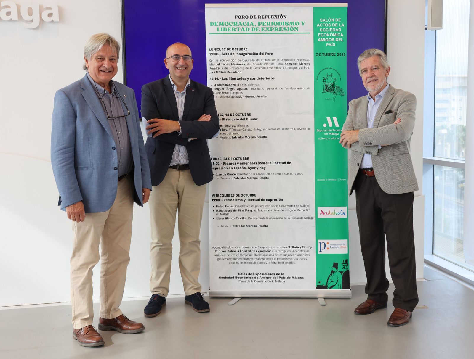 Presentación de las jornadas de reflexión y debate sobre democracia, periodismo y libertad de expresión.