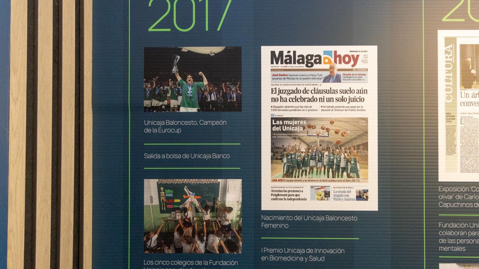 Inauguración en Jaén del Espacio Fundación Unicaja con motivo de la conmemoración del décimo aniversario de la entidad