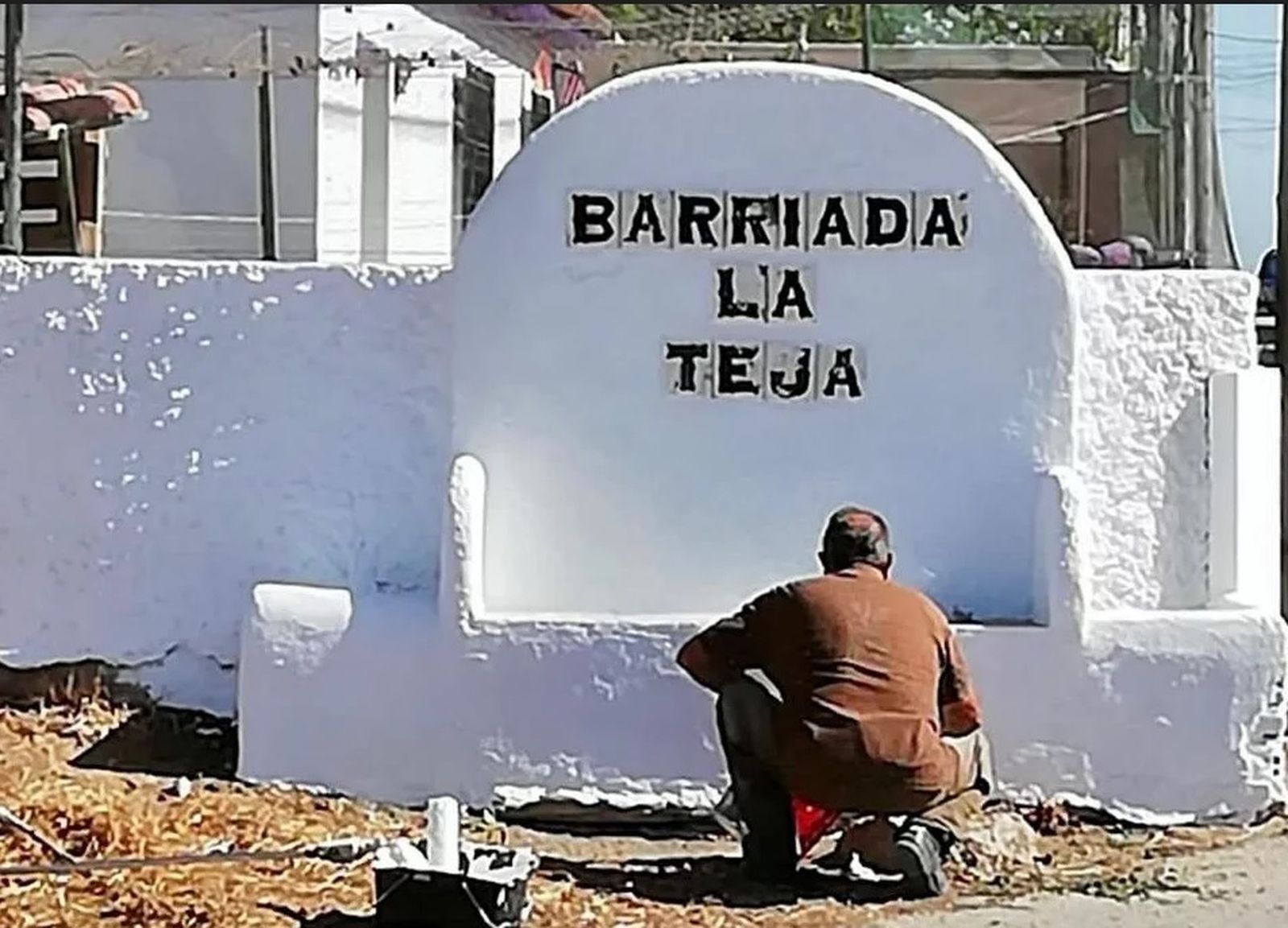 Entrada de la barriada de La Teja.