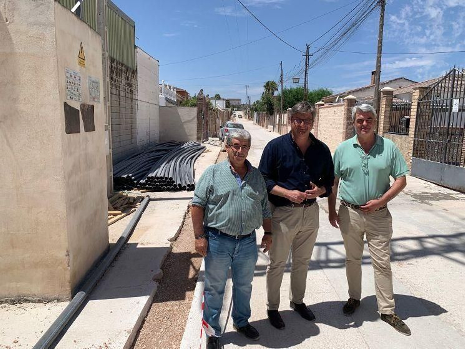 El alcalde visita las obras en la finca El Coronel.
