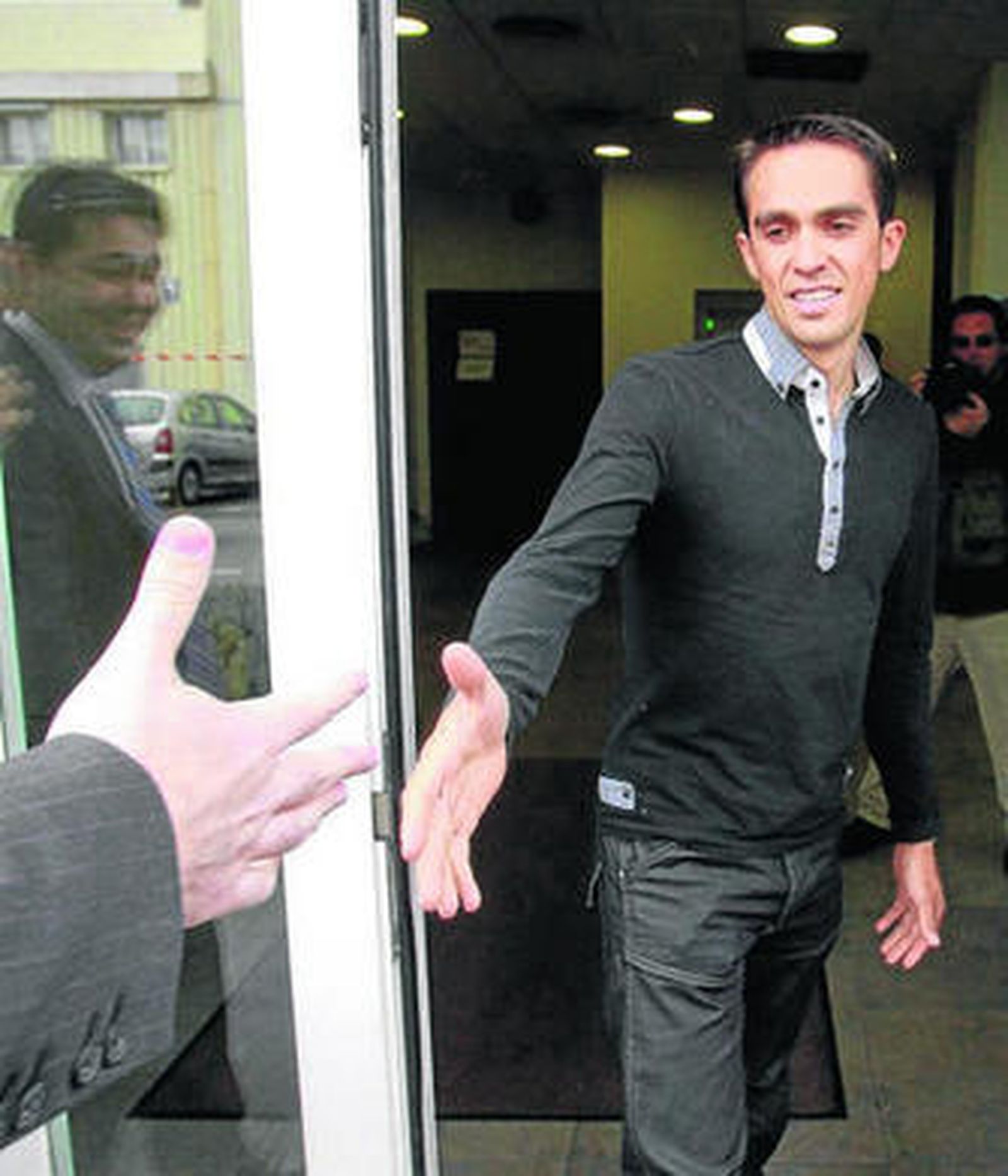 Alberto Contador, hace unos meses, al acudir a una entrevista.