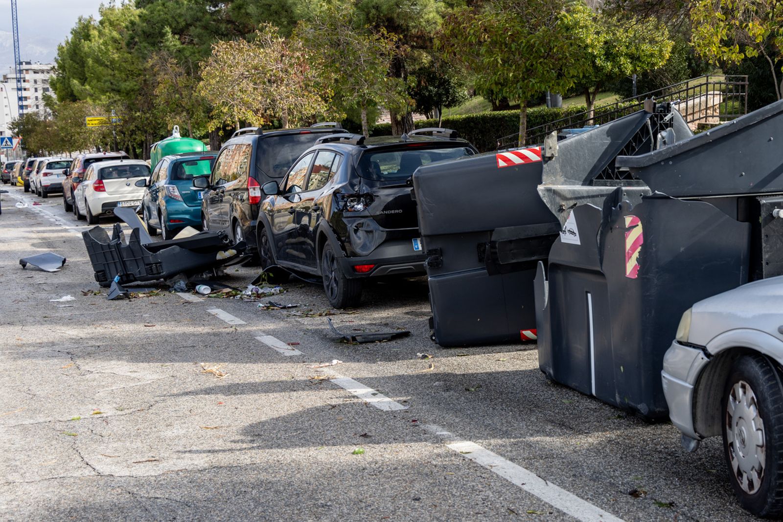 Las fuertes rachas de viento de la borrasca Leonardo dejan estas imágenes en Jaén
