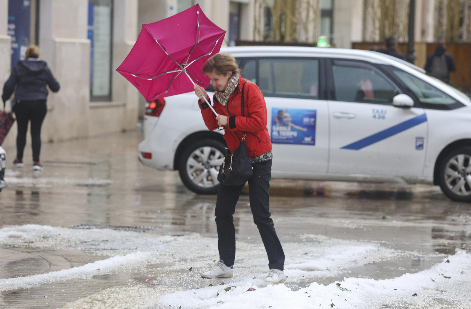 Fotos de la fuerte granizada registrada en Málaga