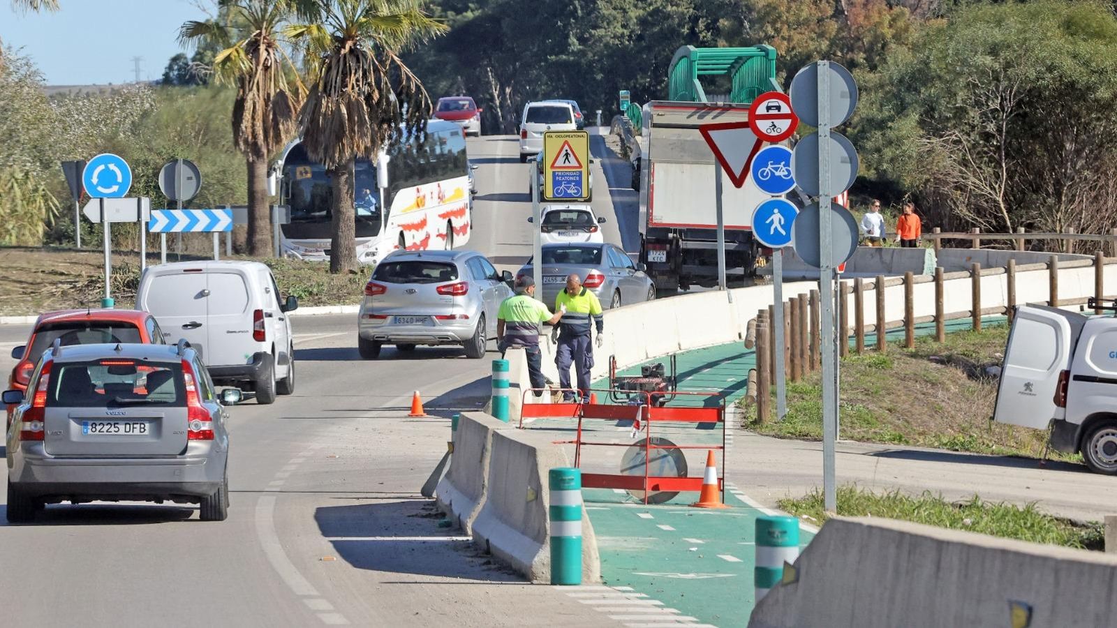 Trabajos esta semana en el tramo de Estella.