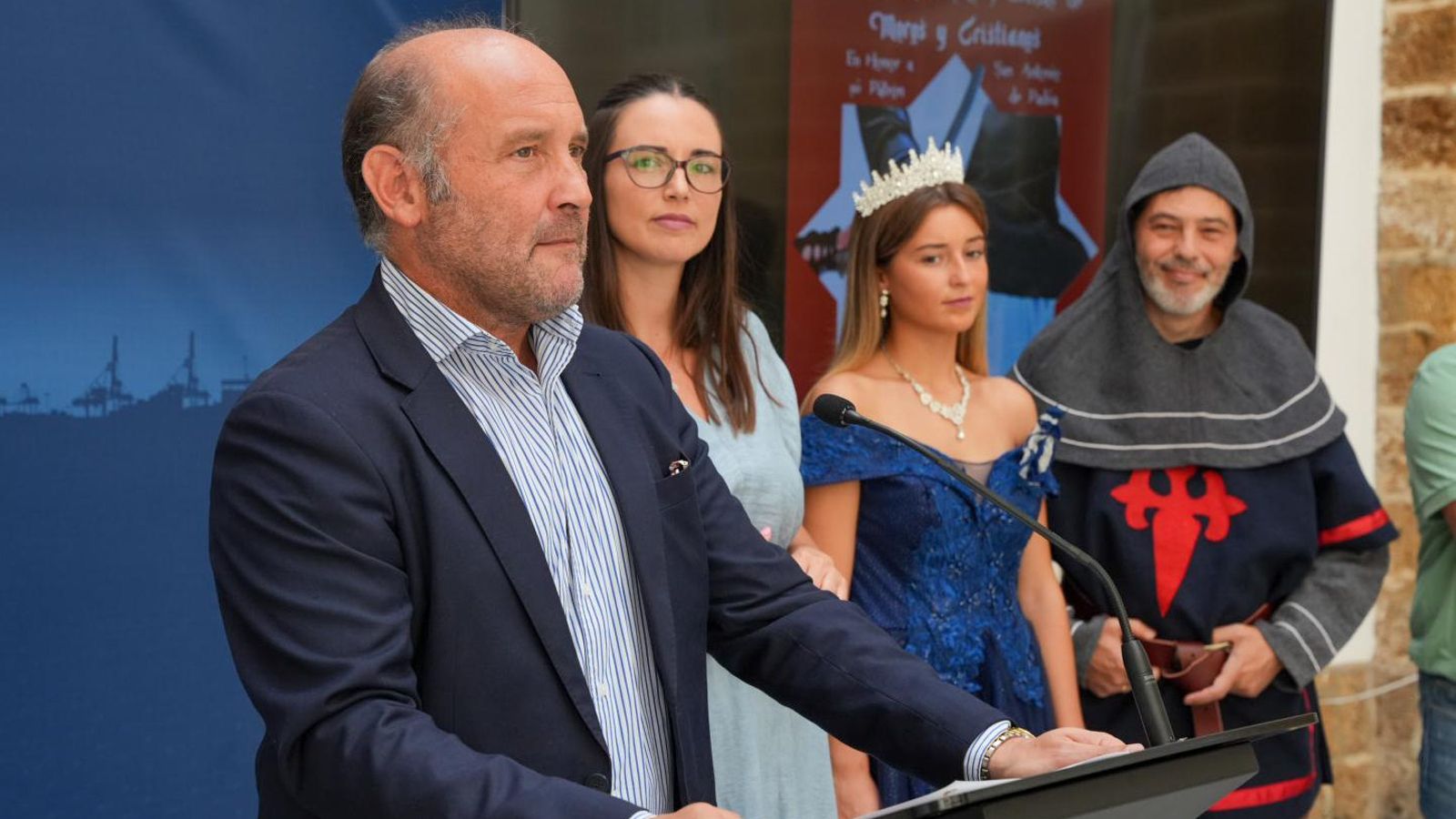 Juancho Ortiz en la presentación de las Luchas de Moros y Cristianos