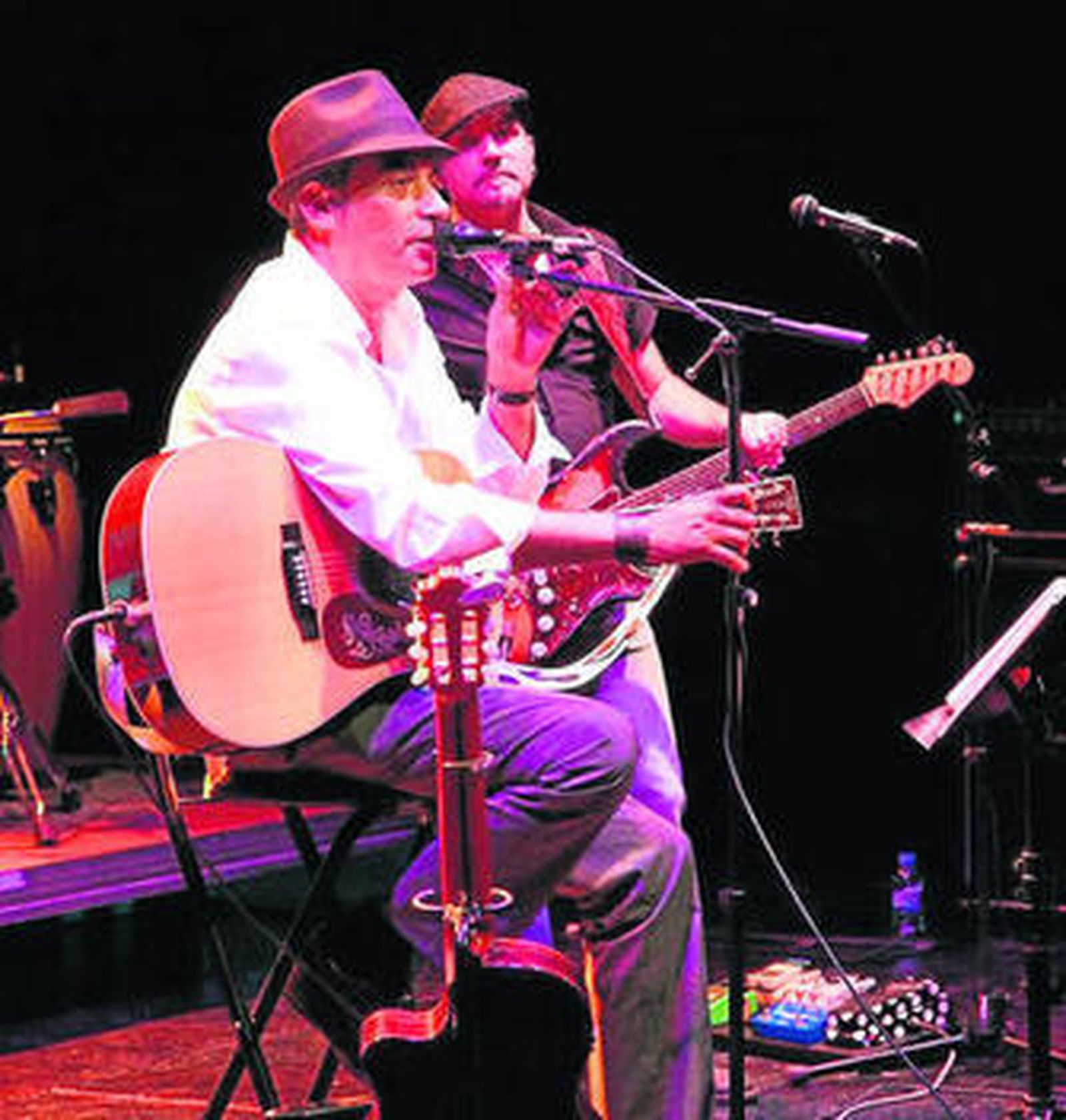 Jesús Vandalia, durante un concierto en el Teatro Echegaray.