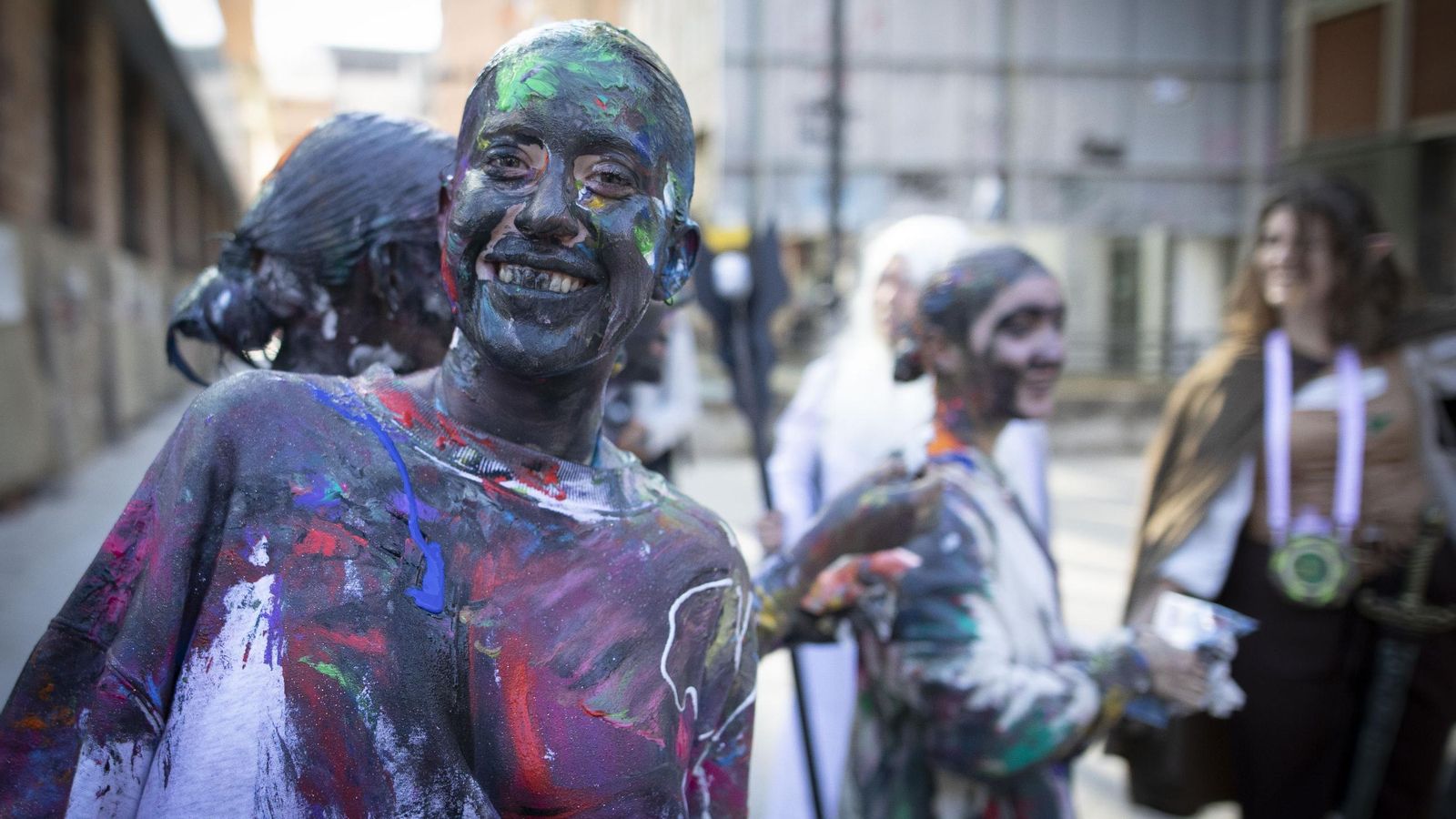 Estudiantes de primero en el Lucas.