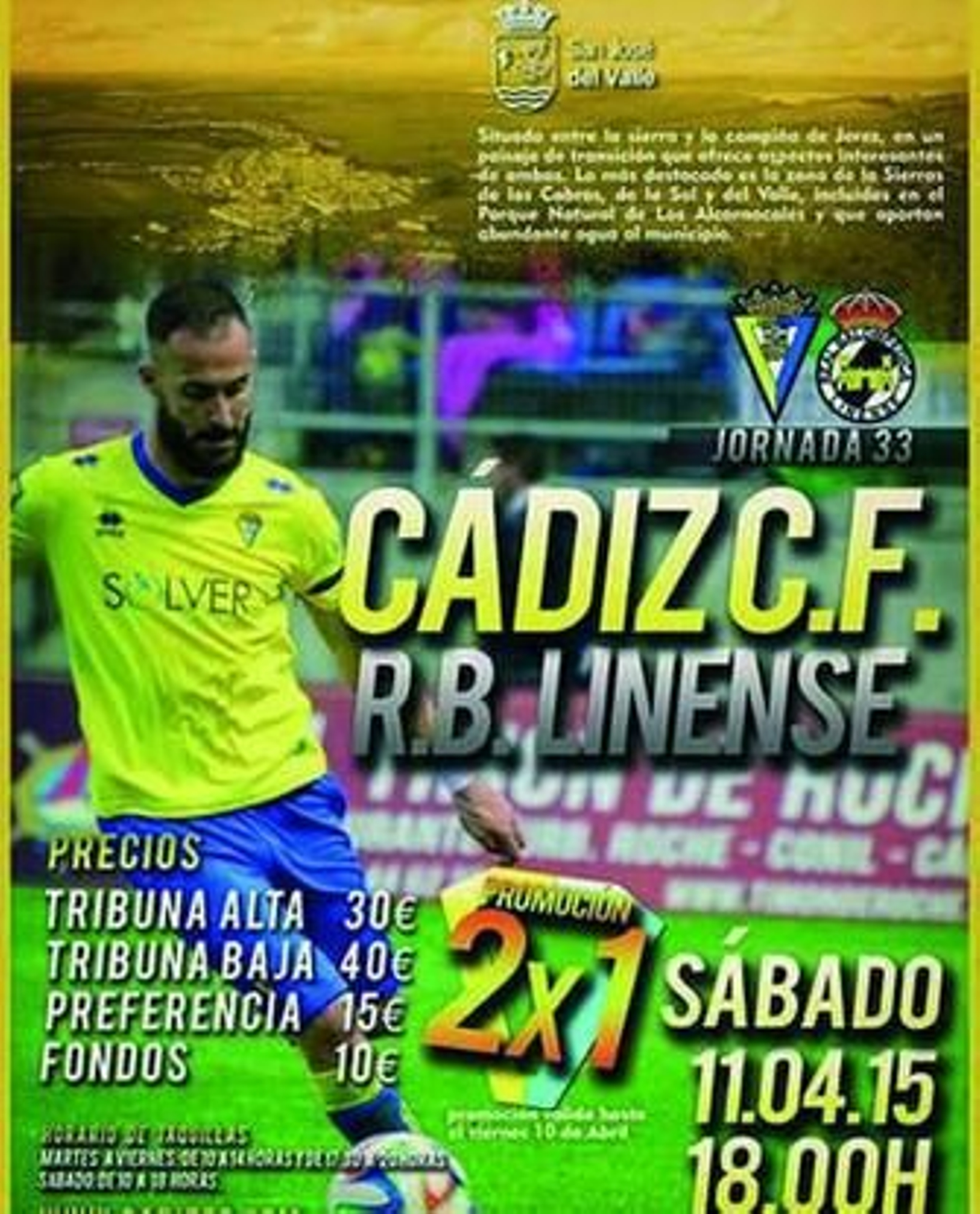 El cartel anunciador.