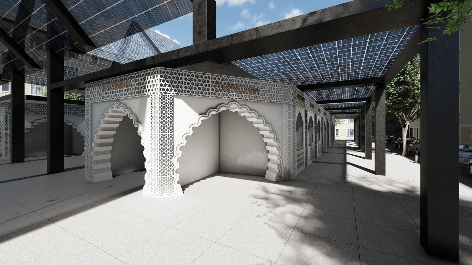 Otra imagen, arabesca, para la plaza Pavía