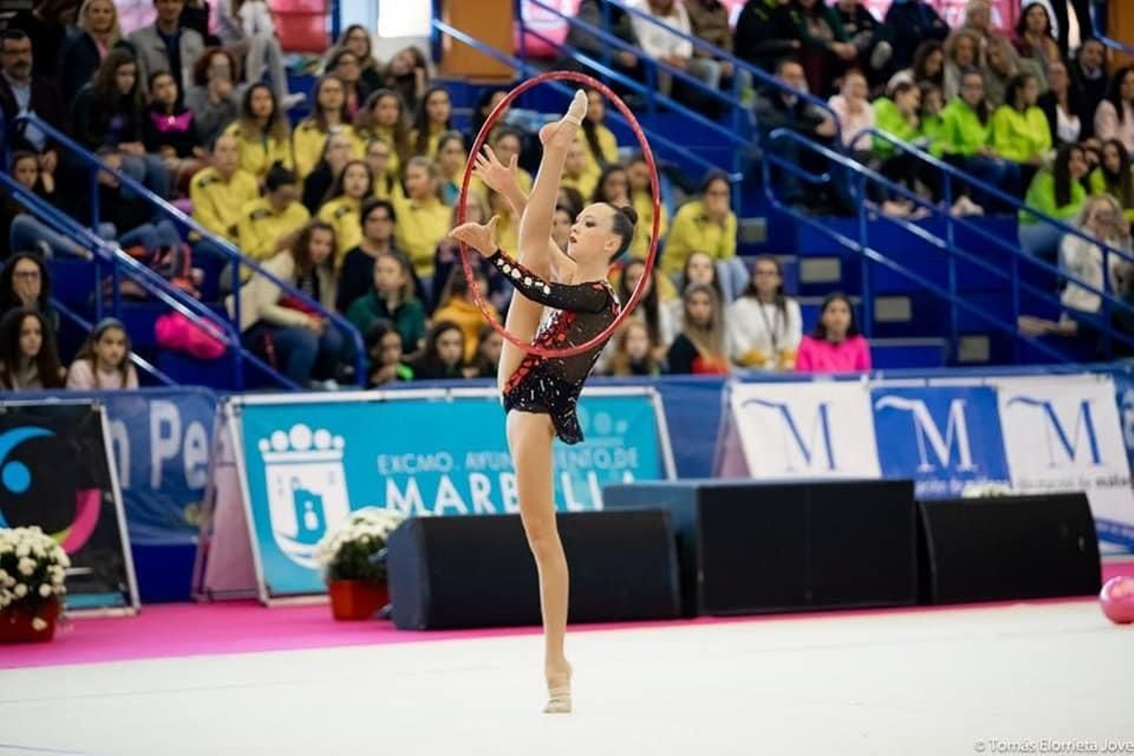 Marta Fernández, durante un ejercicio