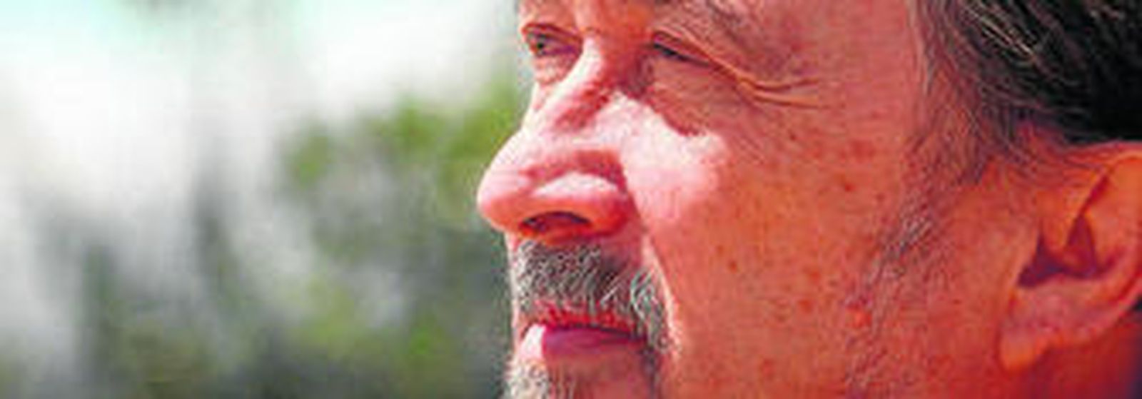 Estévez, antes de la entrevista.