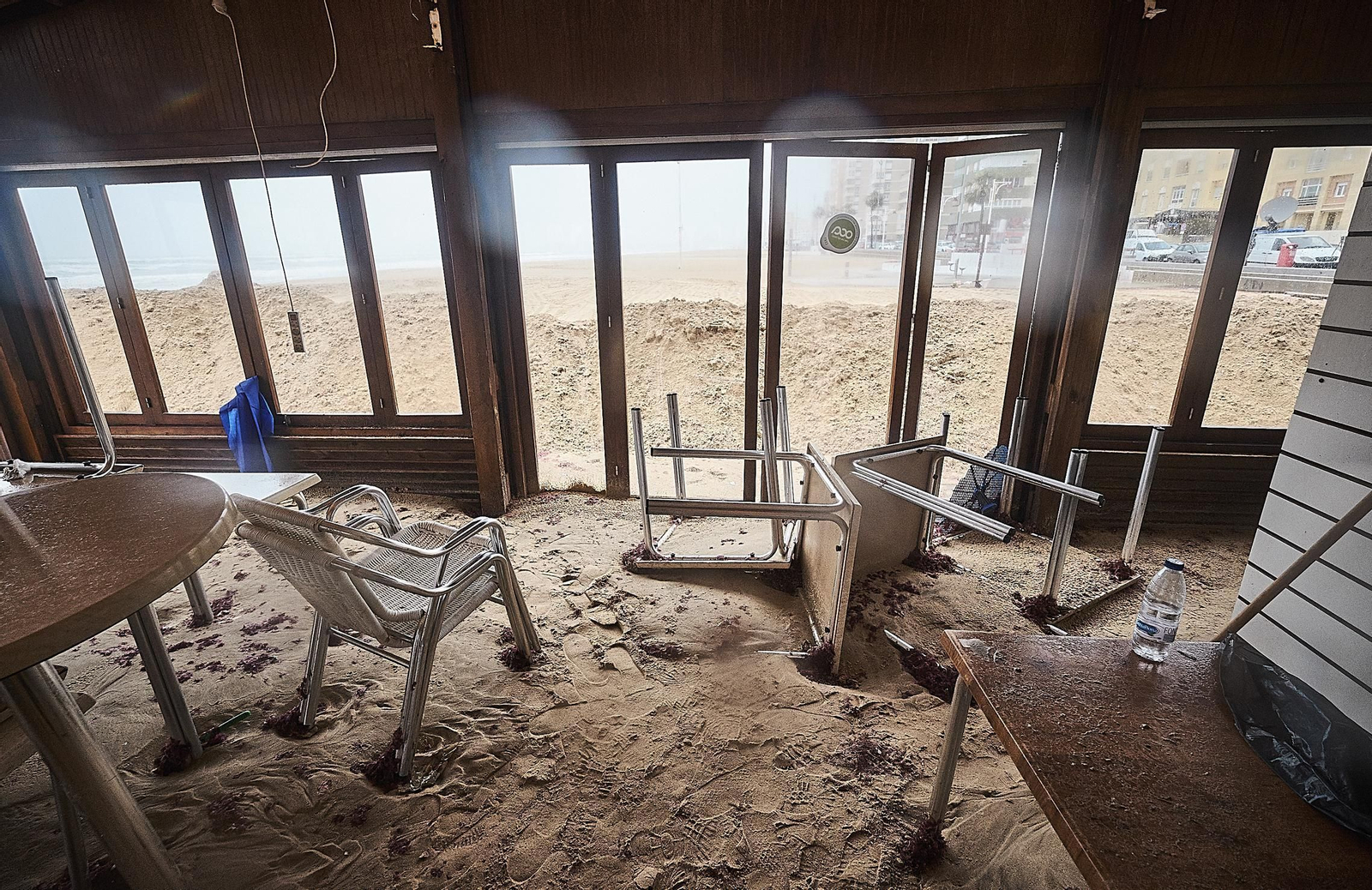 Efectos del temporal en Cádiz