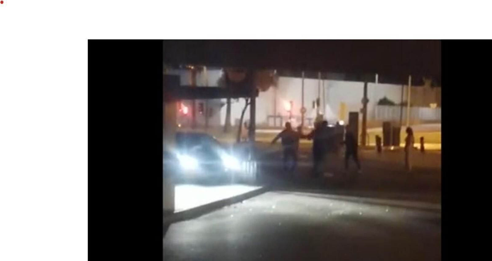 Momento del atropello.