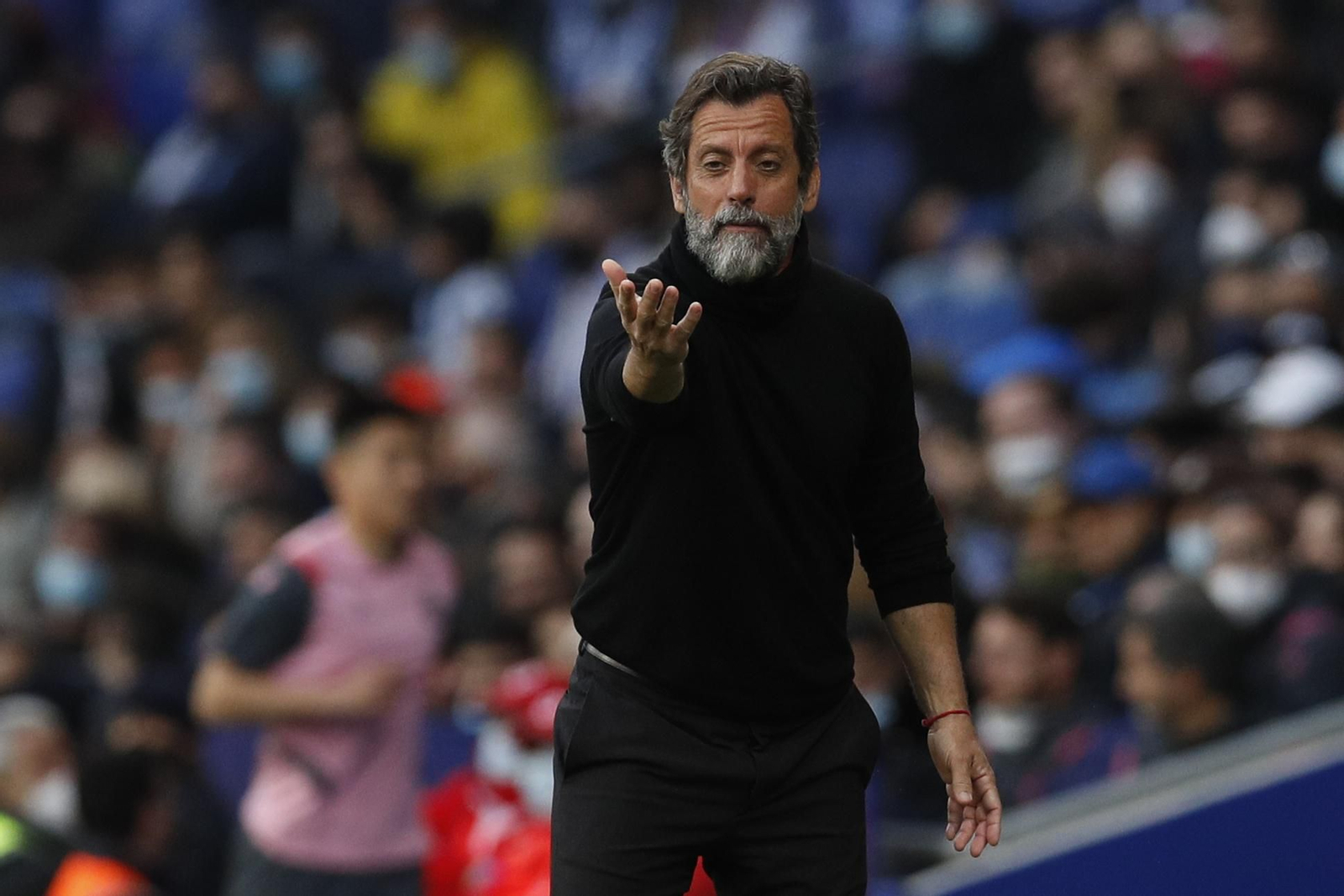 Quique Sánchez Flores, en un partido del Getafe.