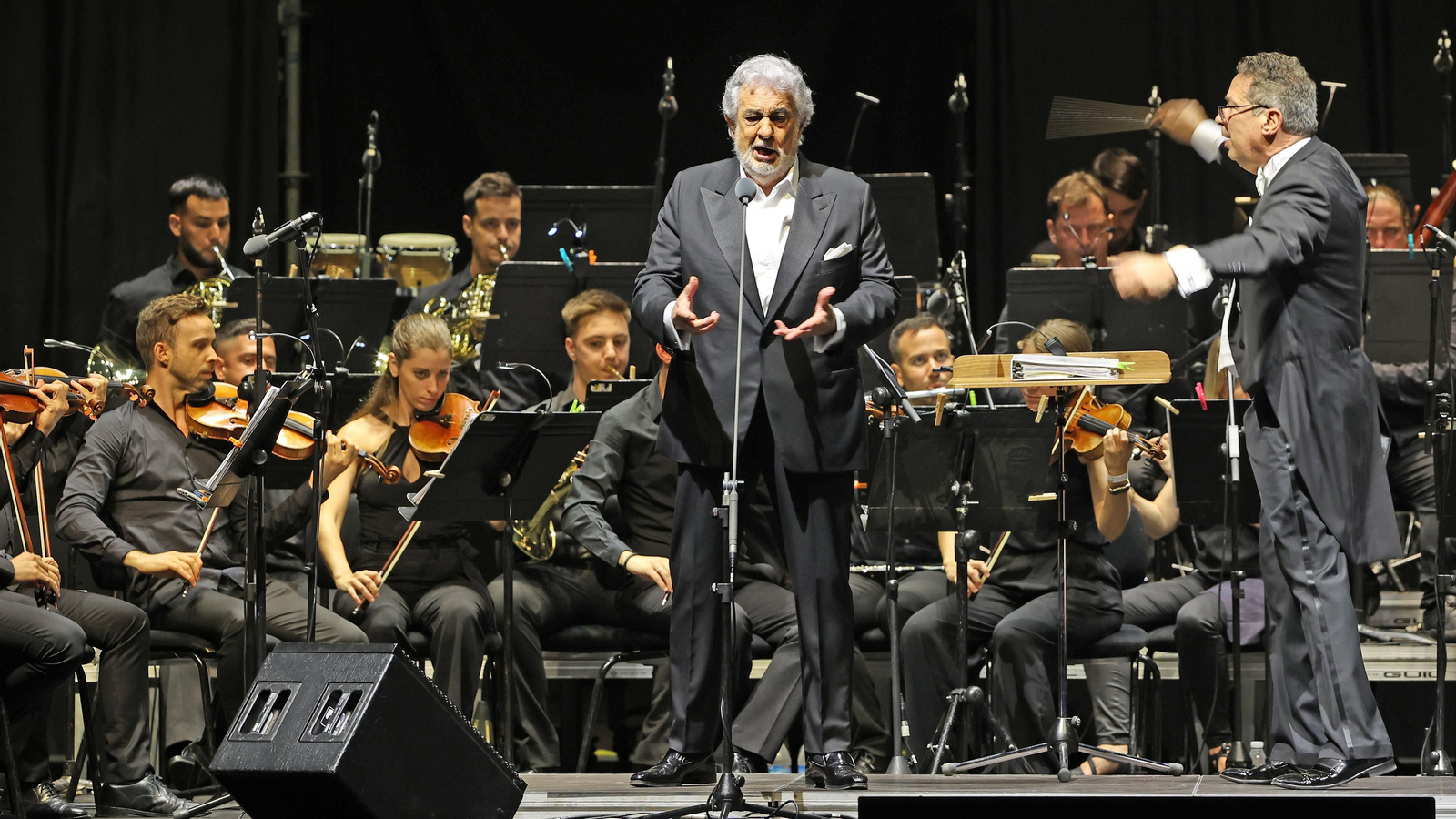 Plácido Domingo junto a Ainhoa Arteta e Ismael Jordi en Tío Pepe Festival de Jerez