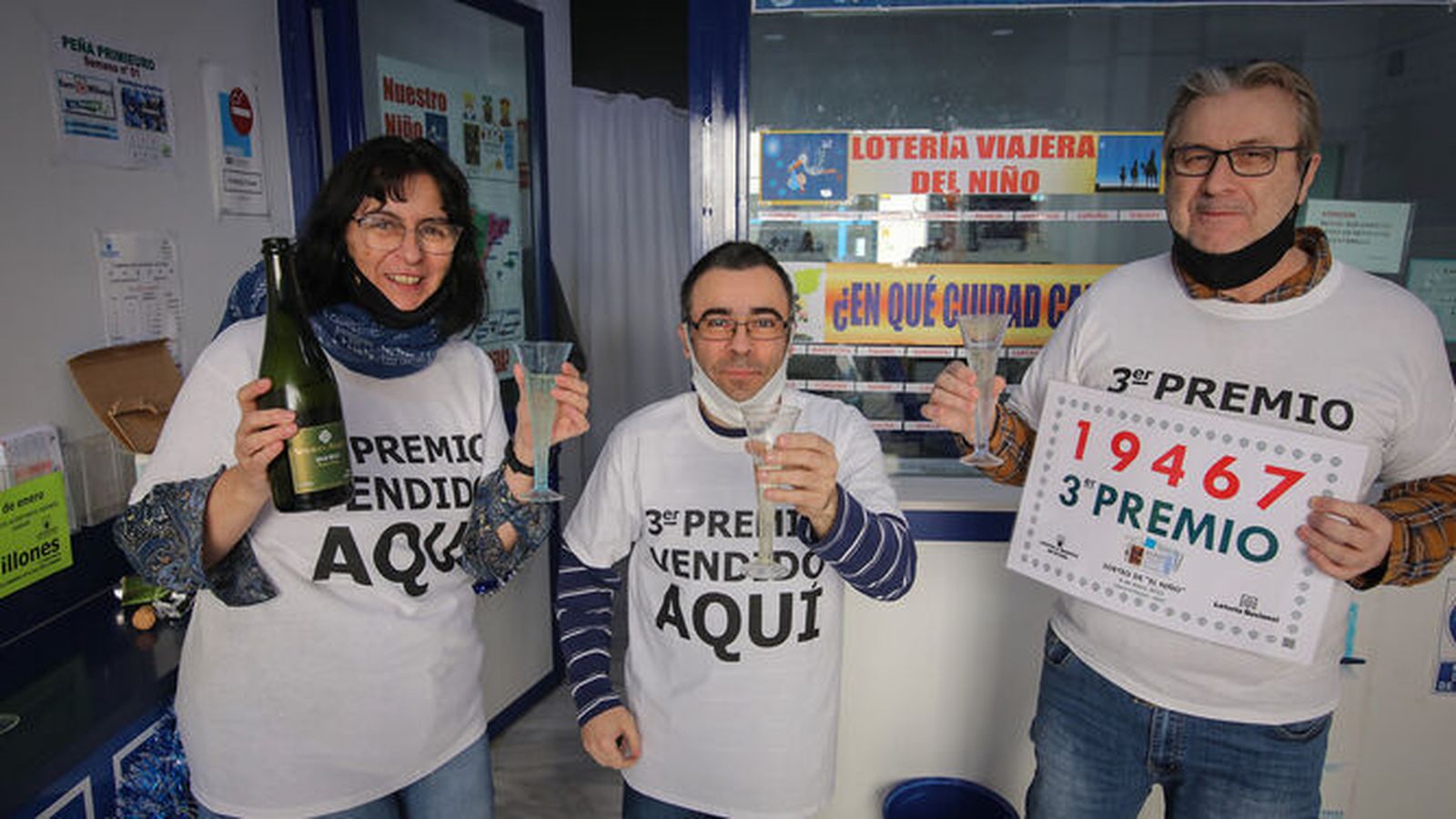 El tercer premio de la Lotería del Niño cayó el año pasado en la administración El Paraíso de Jerez