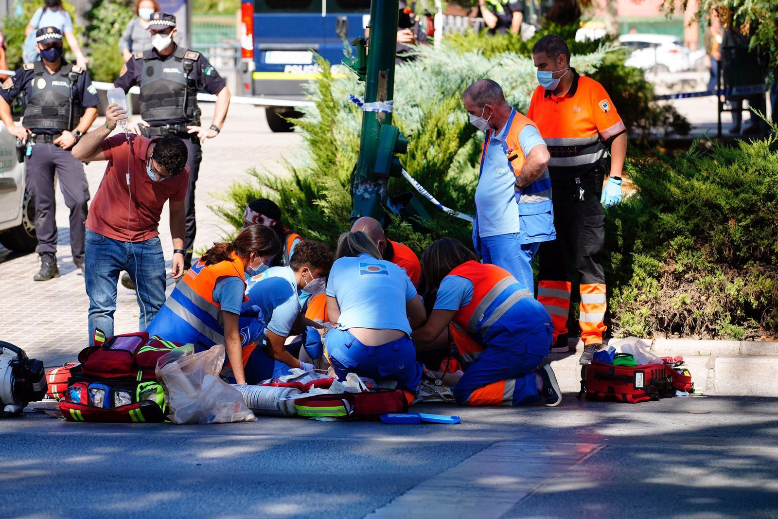 Muere un hombre atropellado por un camión junto al Palacio de Congresos de Granada