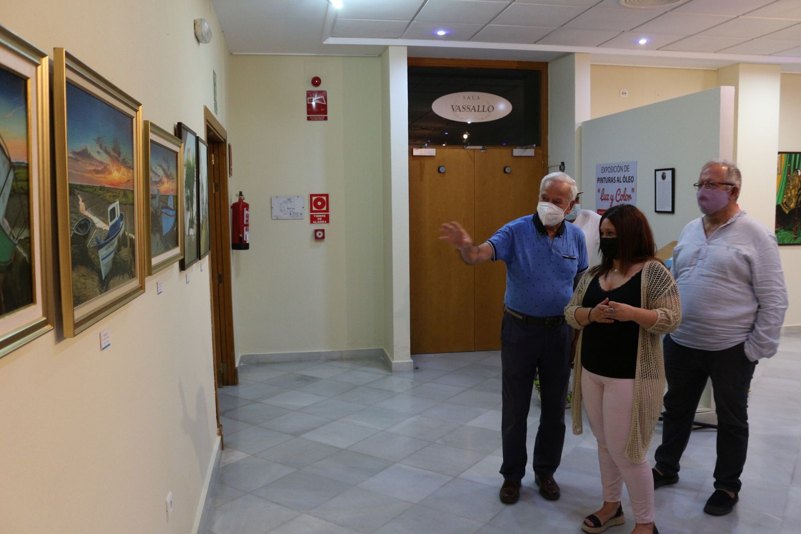 Inauguración de la muestra del pintor chiclanero en la jornada de este miércoles.