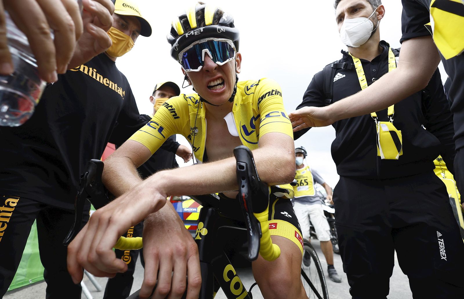 Pogacar, tras una etapa del pasado Tour.