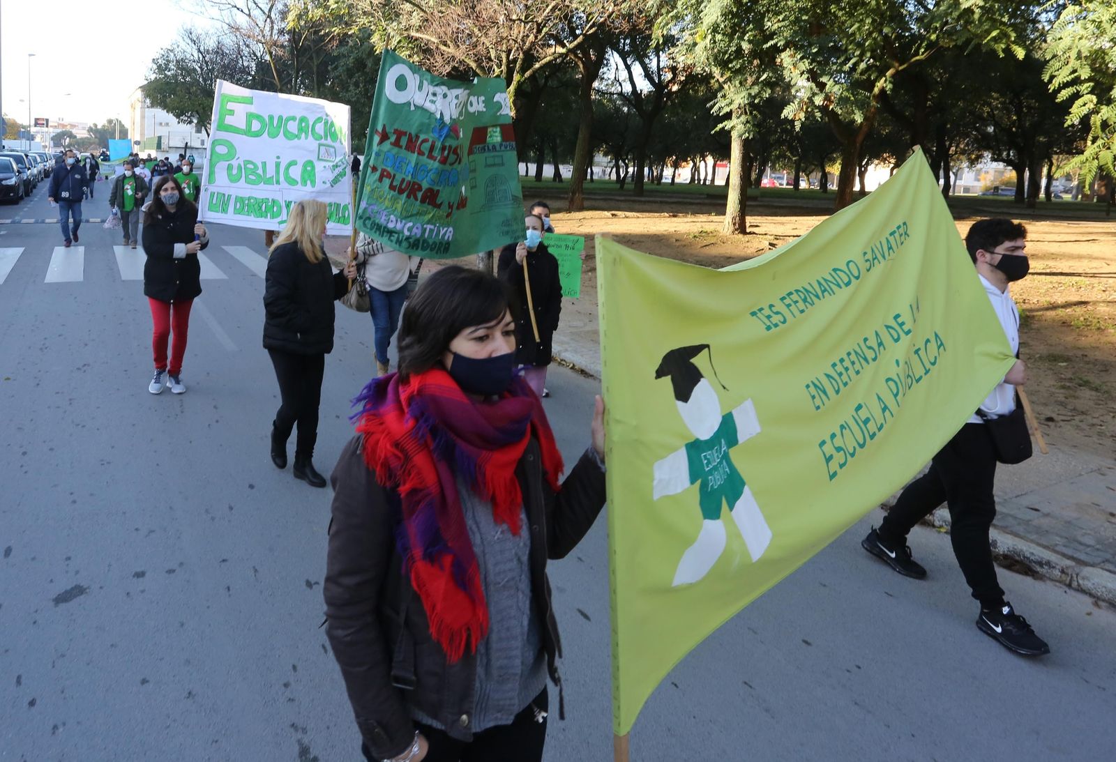 Manifestación del AMPA del colegio Isabel la Católica