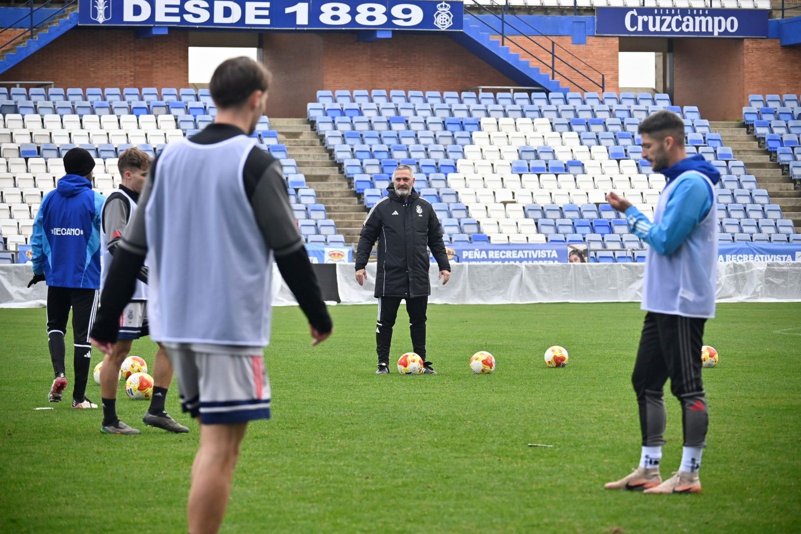 Arzu durante el entrenamiento del pasado jueves en el Nuevo Colombino.