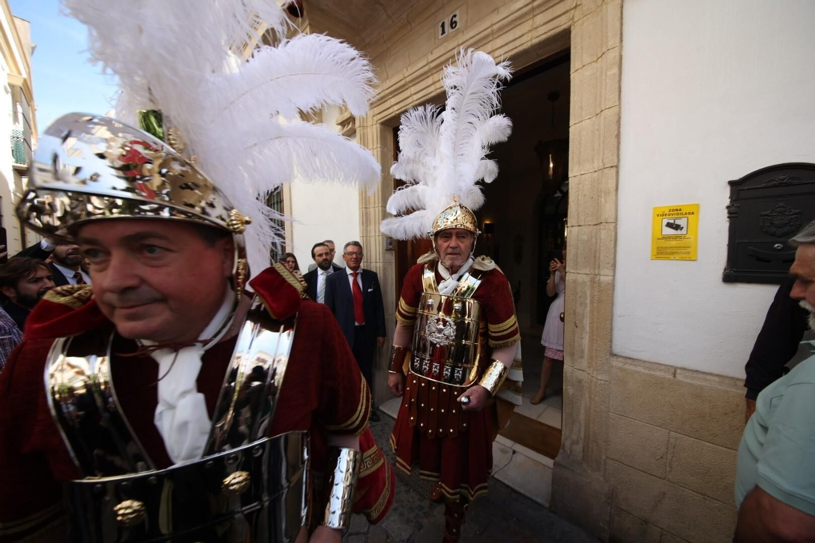 La guardia romana del Señor del Consuelo de la hermandad del Transporte