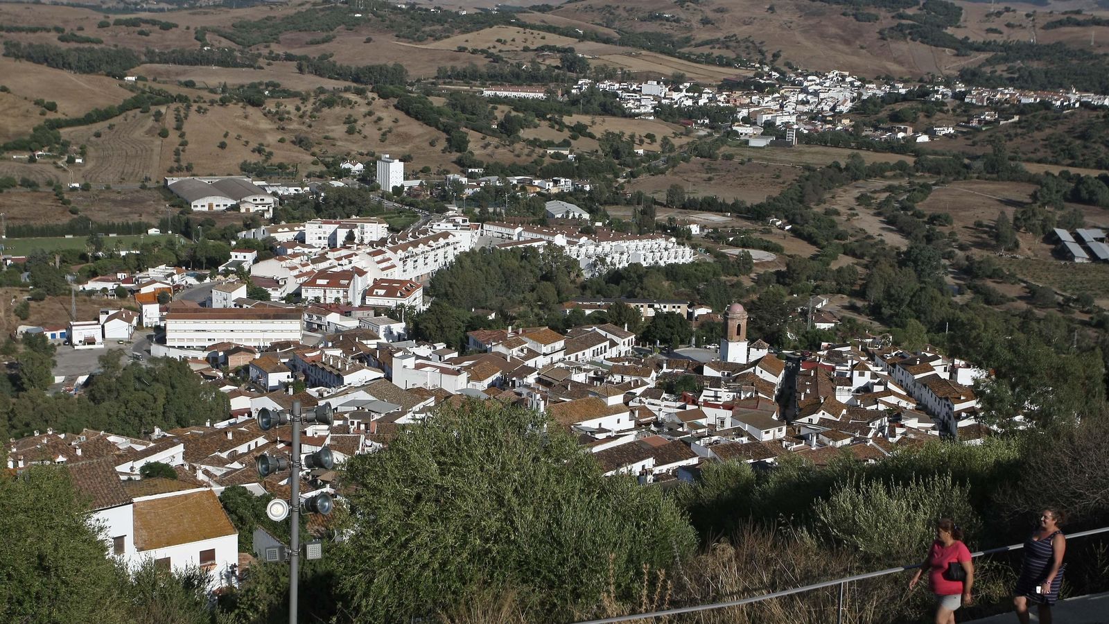 Vistas de viviendas en Jimena, desde el Castillo.