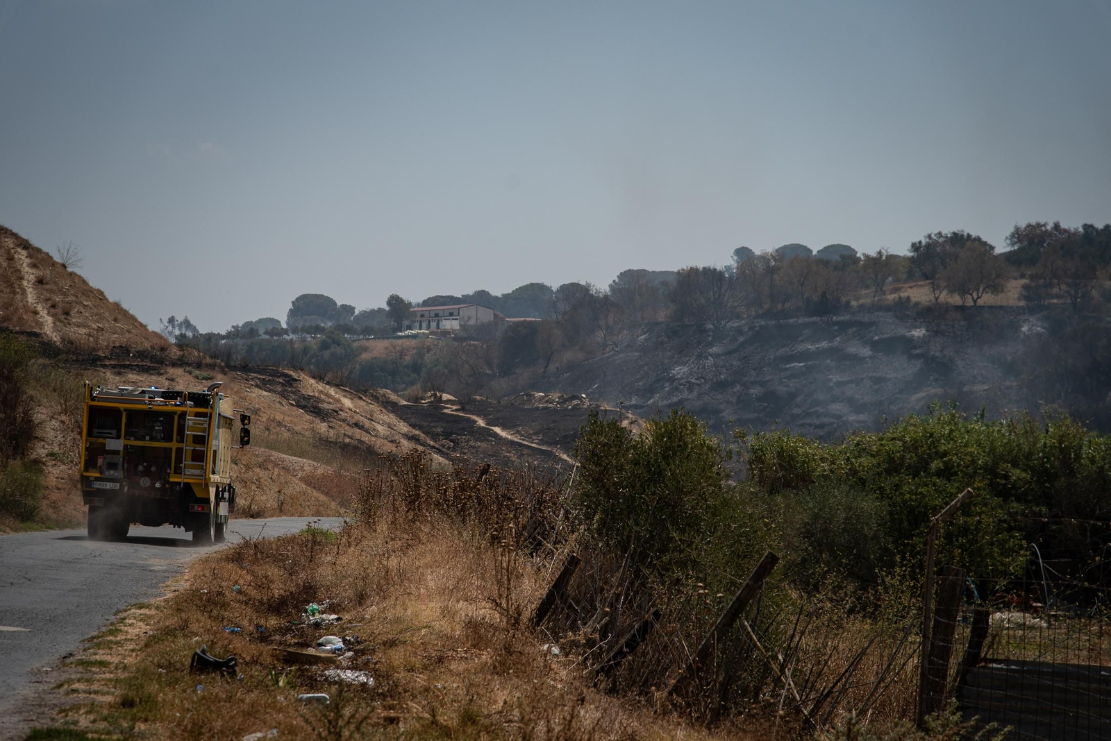 Imágenes de los destrozos causados por el incendio de Lucena del Puerto