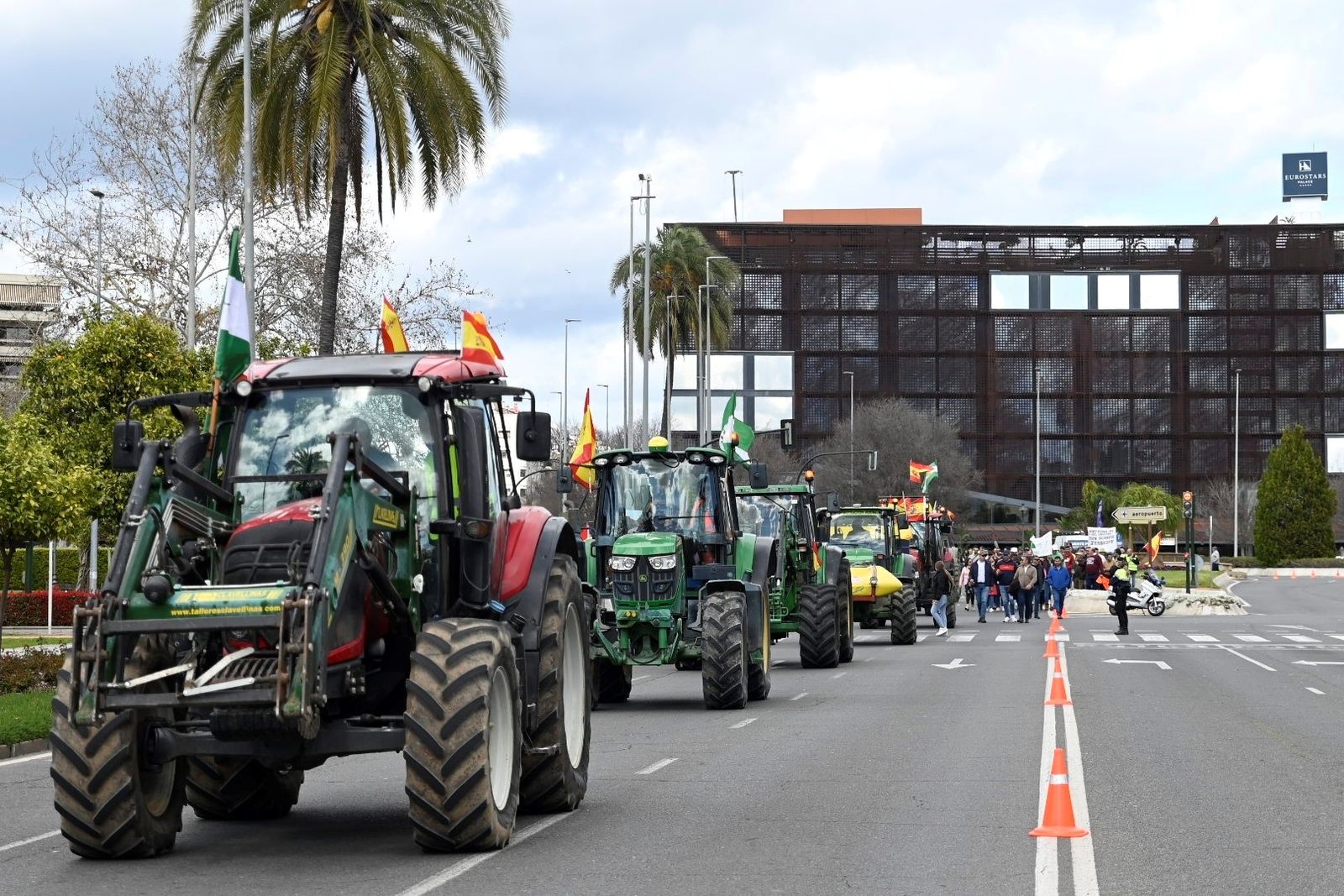 Una tractorada en Córdoba capital.