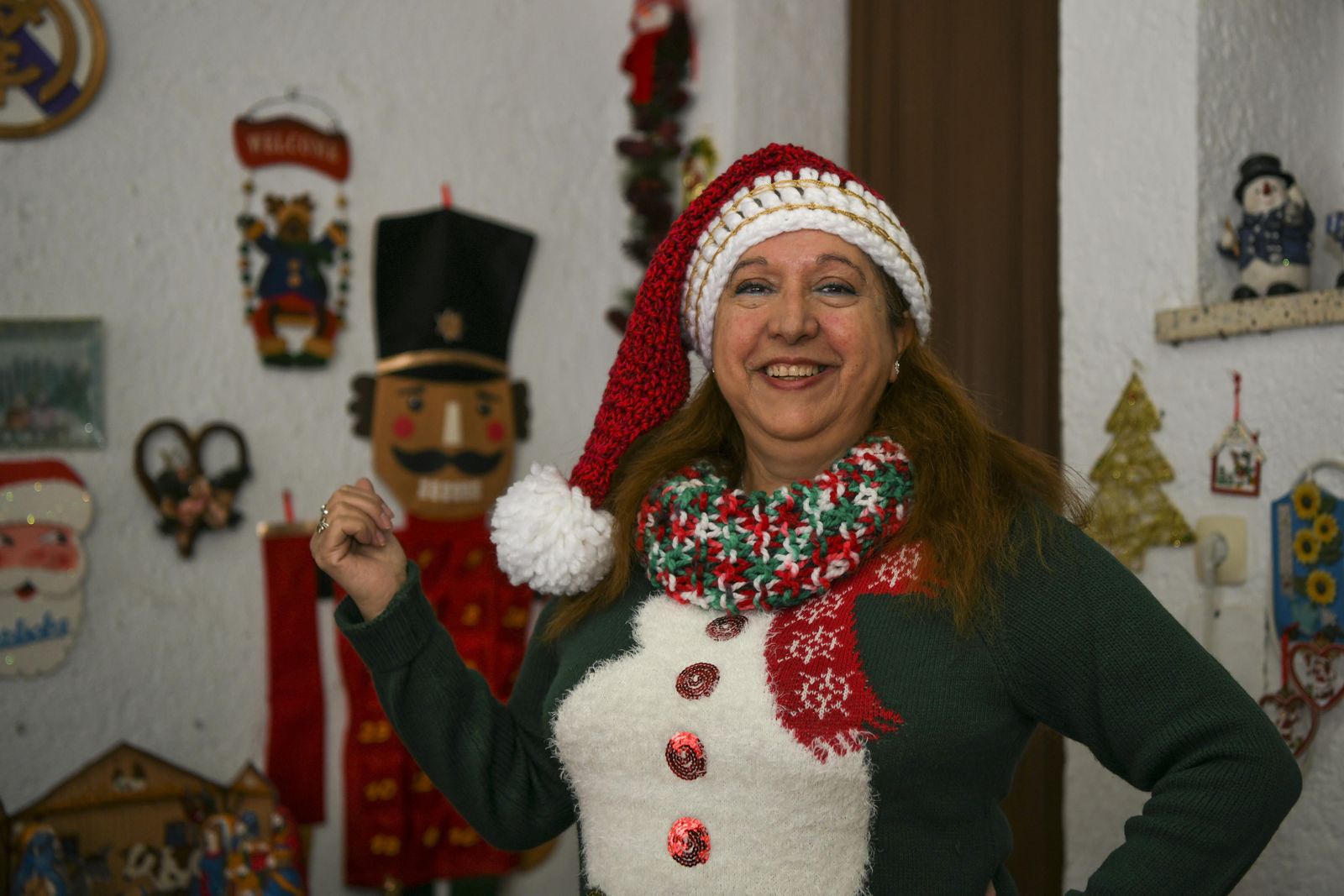 Fotos de la casa decorada por Navidad de la Mamá Noel de España