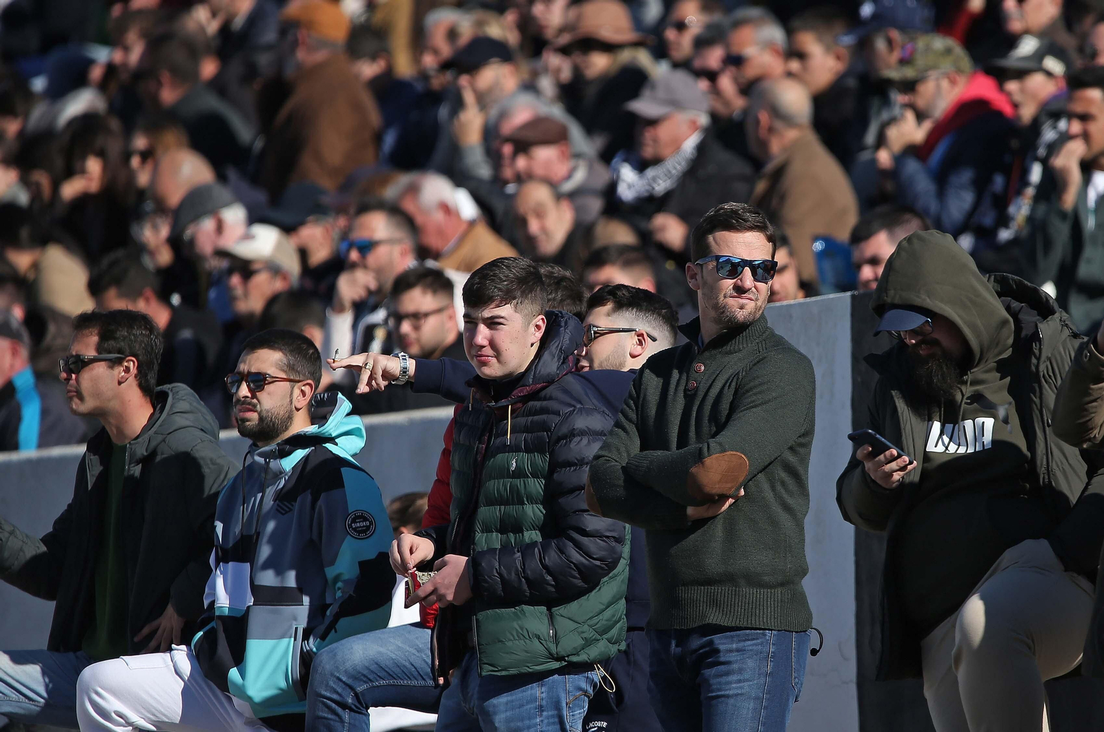 Fotos de la afición en el Municipal durante el Balona - Pontevedra