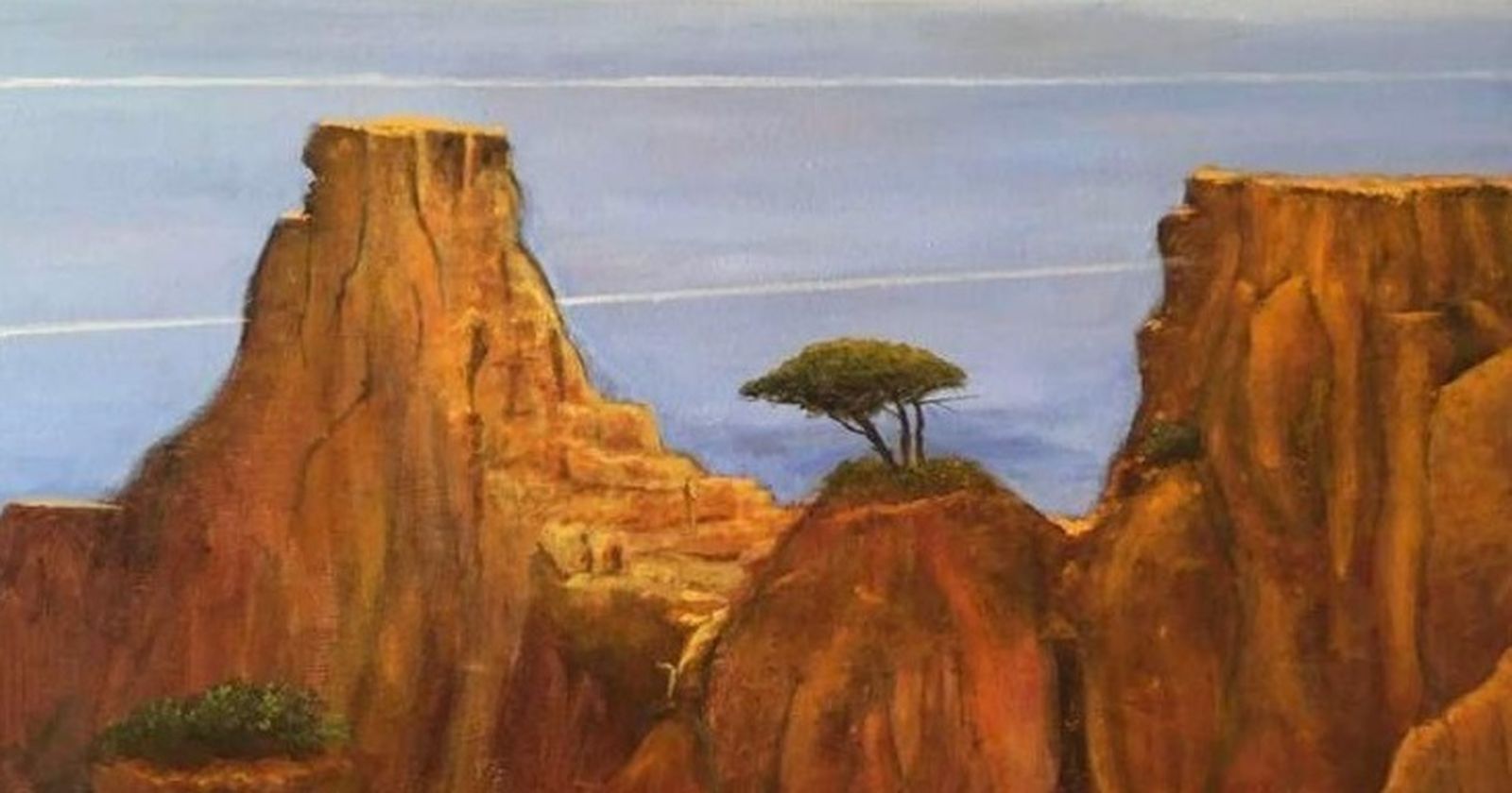 Una de las obras de la exposición 'Pasajes y Paisajes de Doñana'.