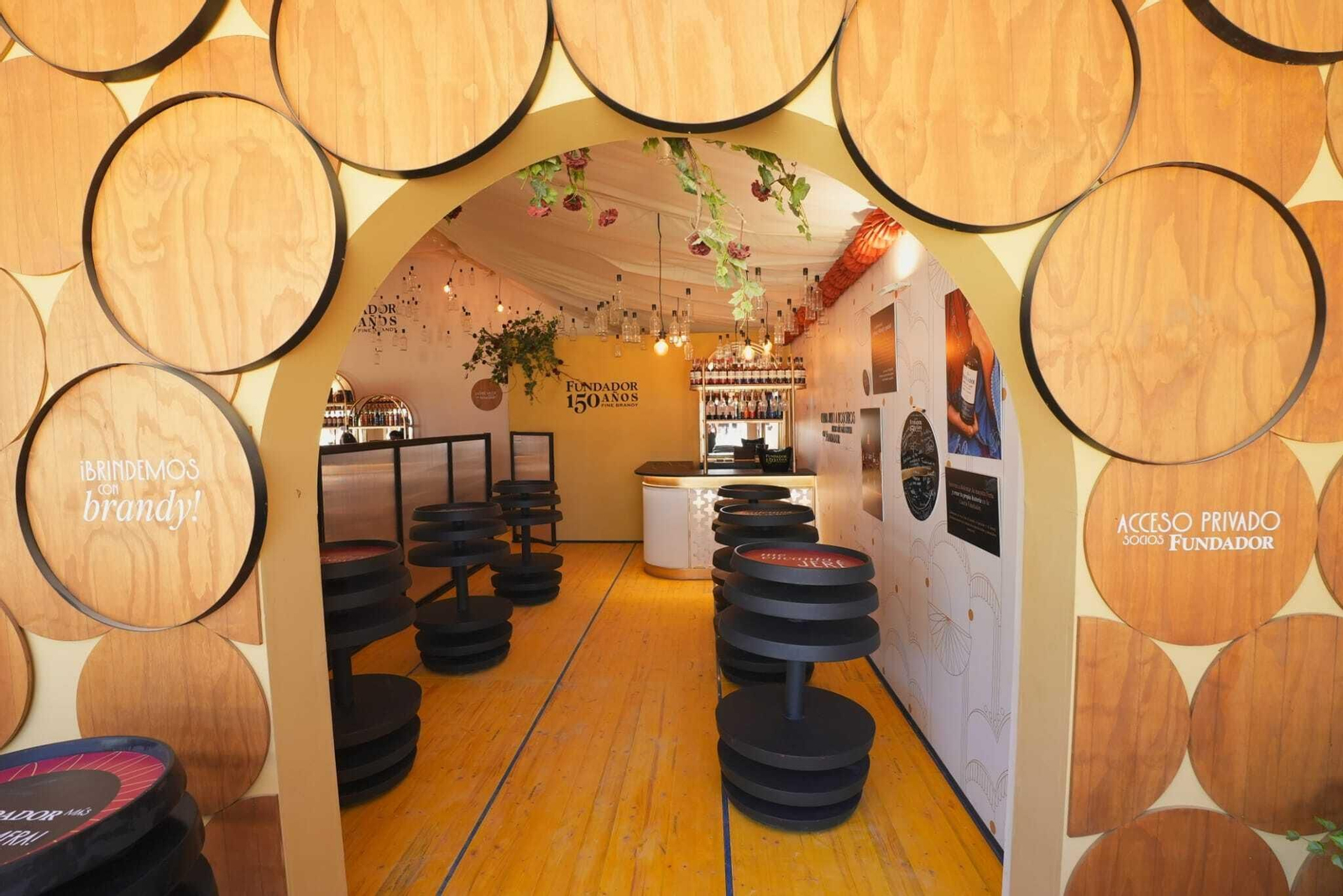 Así es la caseta de Bodegas Fundador, primer premio del concurso de casetas