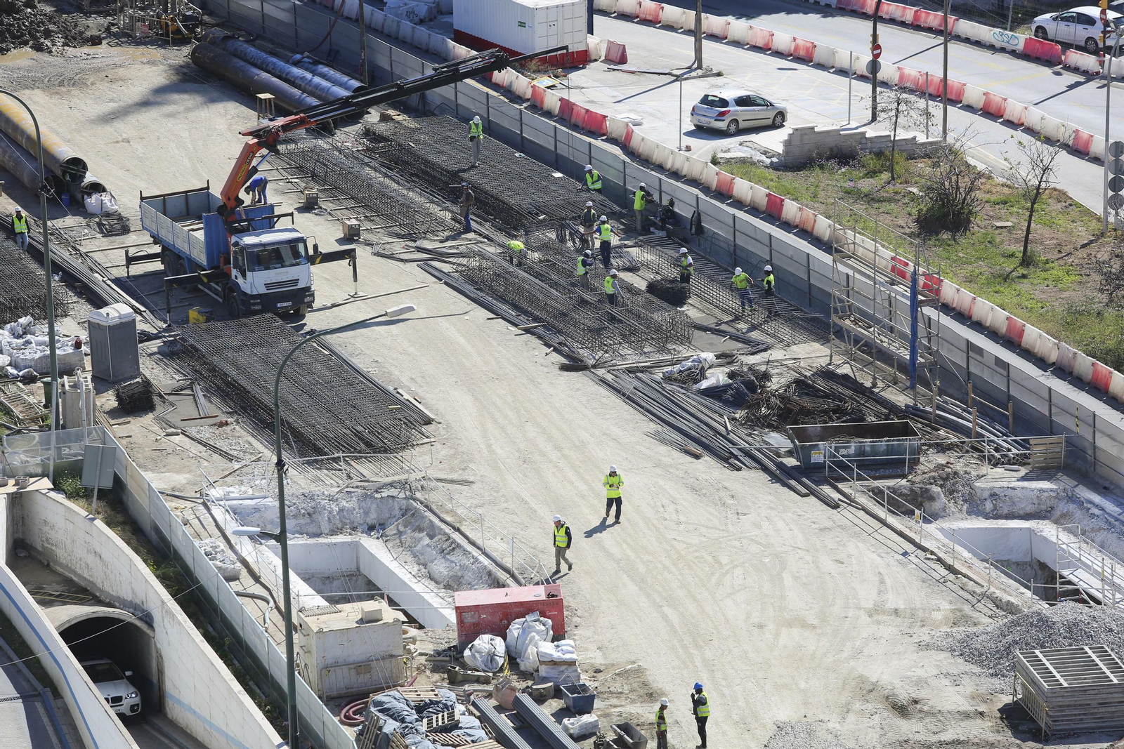 Fotos de las obras del Metro de Málaga