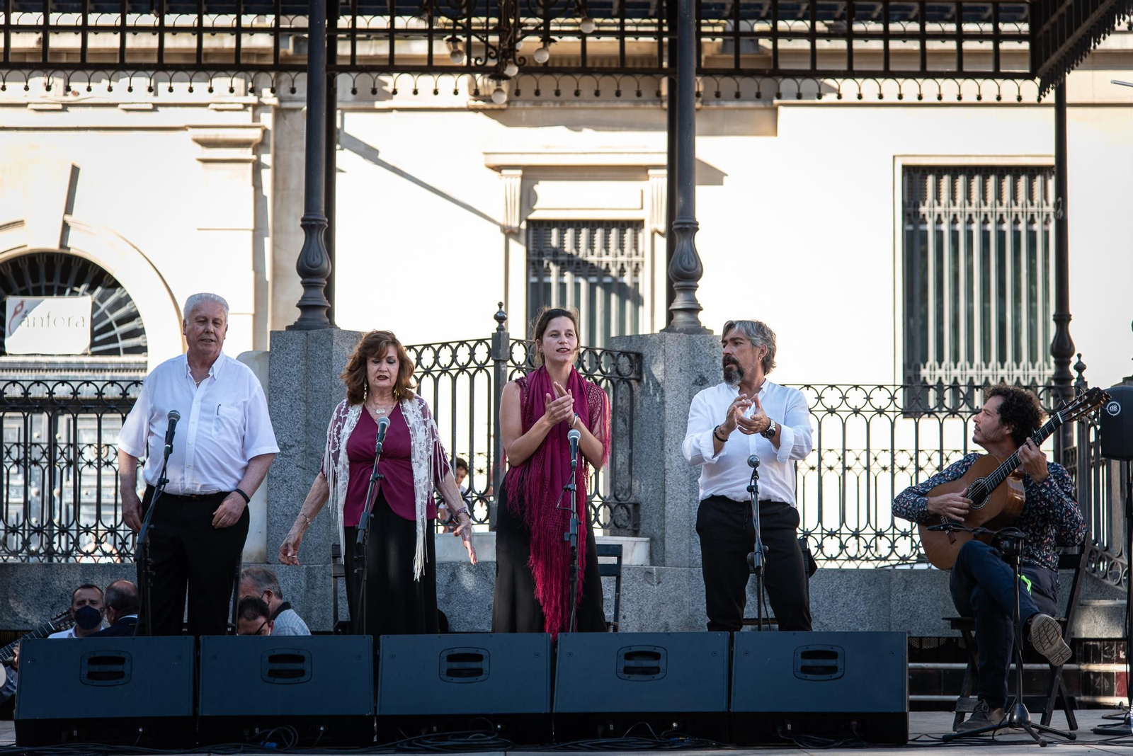 Imágenes de la peña La Soleá en el festival flamenco Ciudad de Huelva