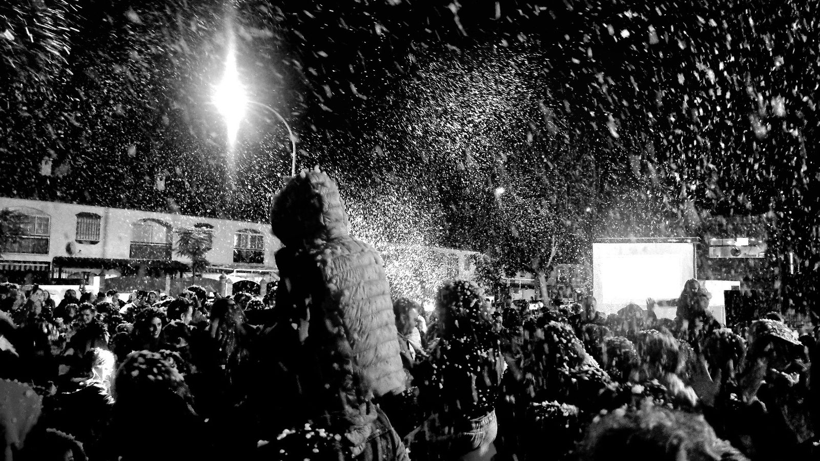 Así ha sido la primera gran nevada navideña de Aljaraque