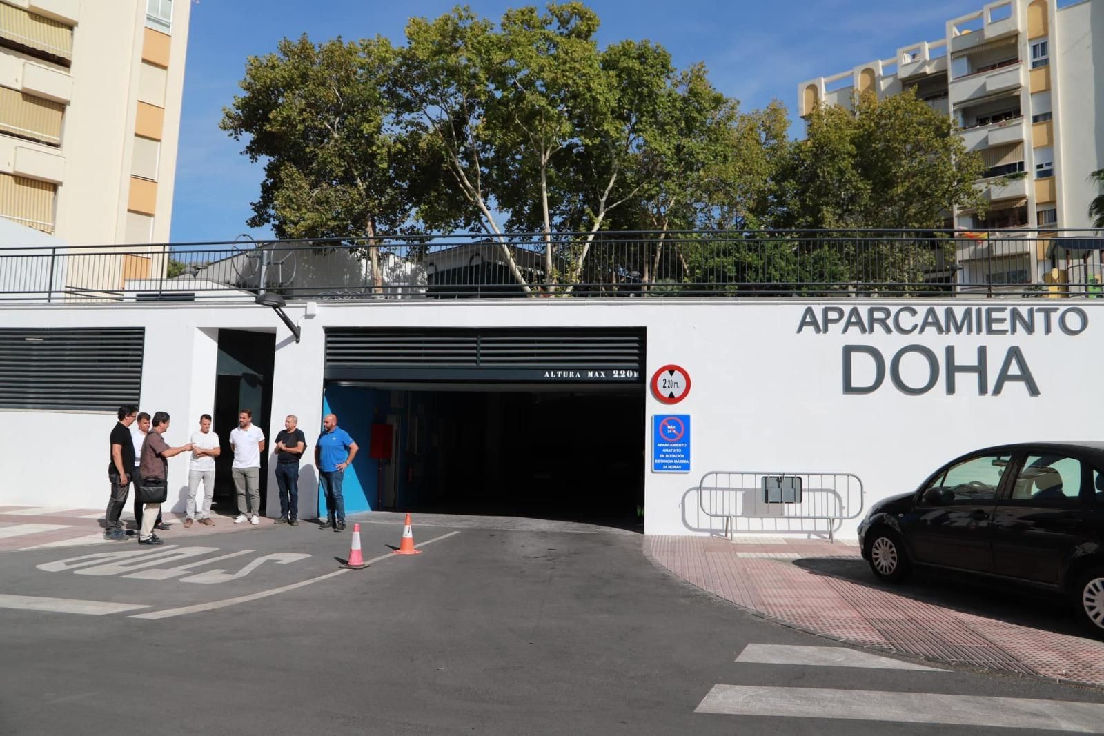 El aparcamiento de la calle Doha.