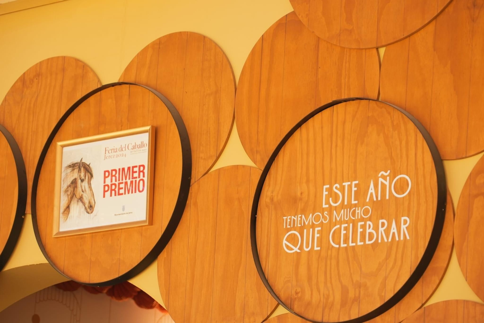 Así es la caseta de Bodegas Fundador, primer premio del concurso de casetas