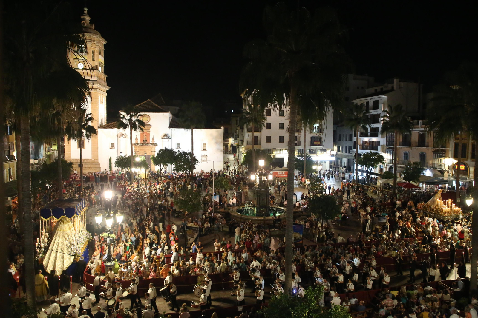 La Plaza Alta, durante la Magna Mariana.