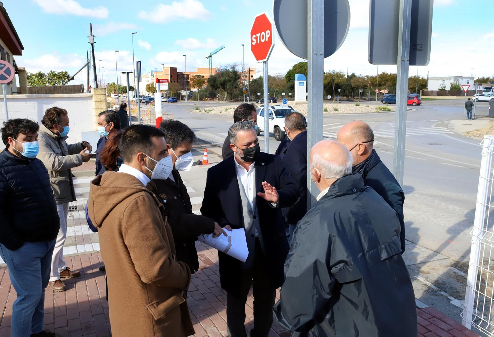 Díaz y Pérez Carvajal, supervisando las obras