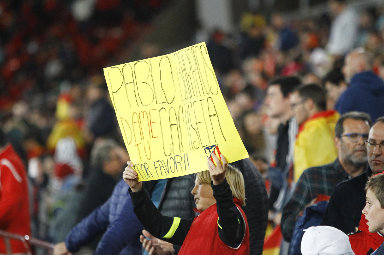 Imágenes del partido de fútbol amistoso entre las selecciones de España y Suiza Sub 21, disputado en Almería