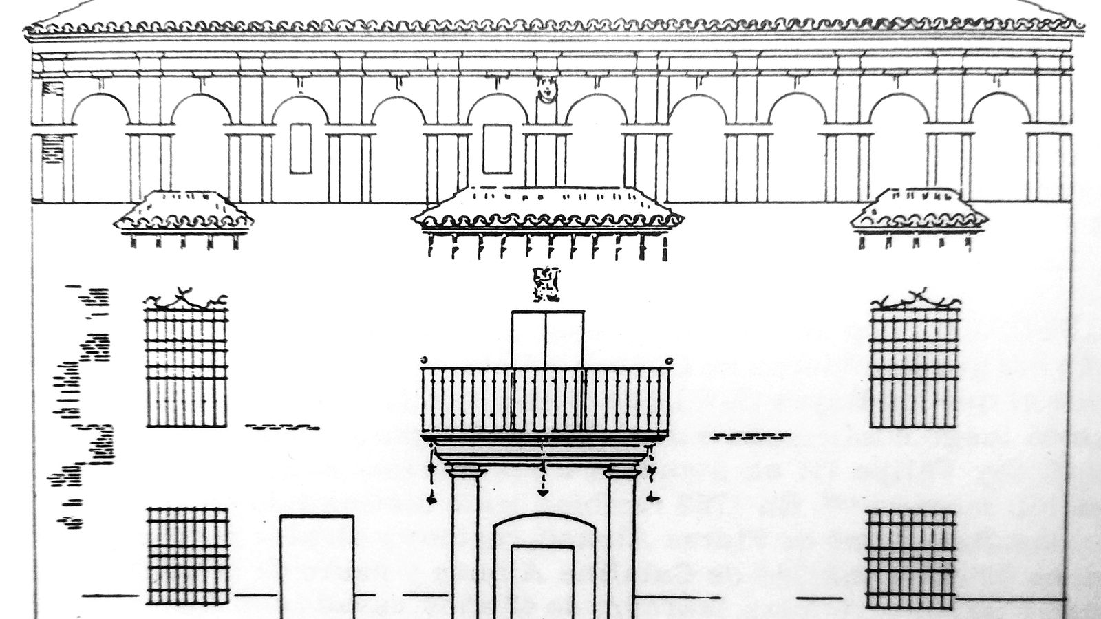 Ilustración de la fachada