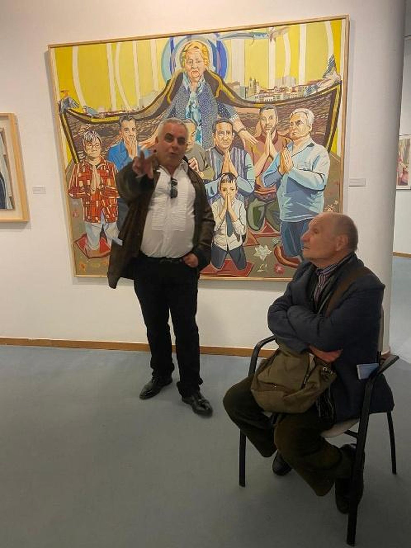Pepe Carretero, junto a Antonio López, en la XV Bienal de Artes Plásticas Ciudad de Albacete, cuya edición ganó.