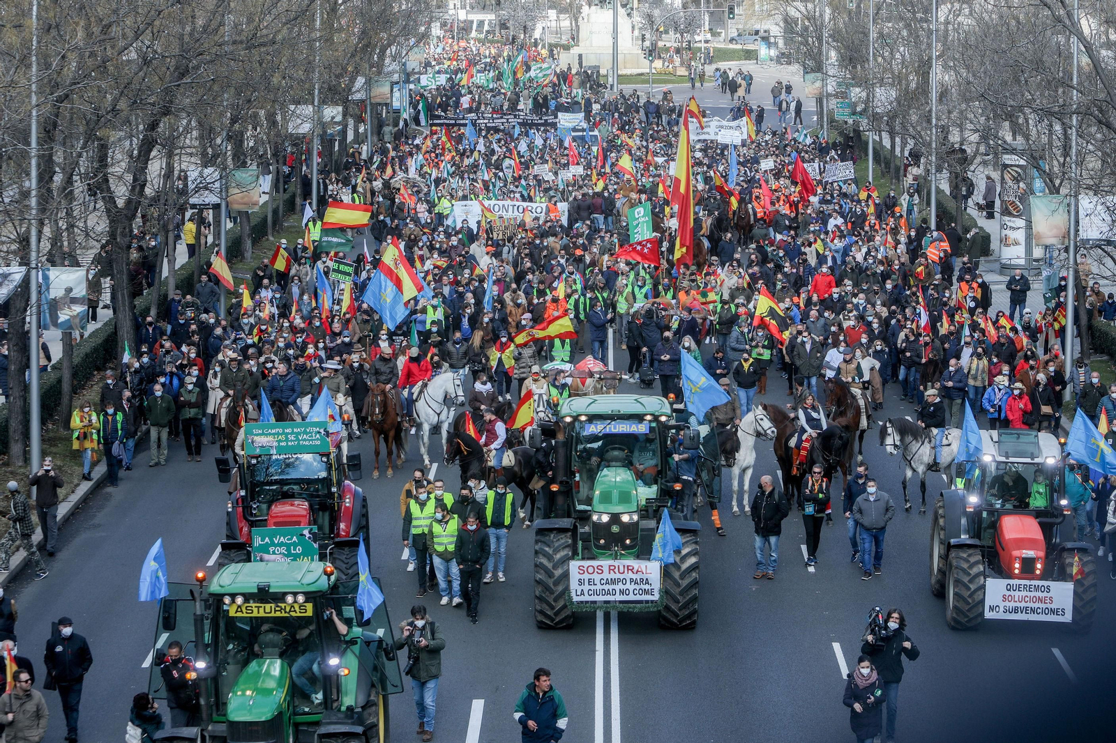 Manifestación celebrada el pasado 23 de enero también en Madrid y también en defensa del mundo rural convocada por Alma Rural, que se ha sumado al 20M