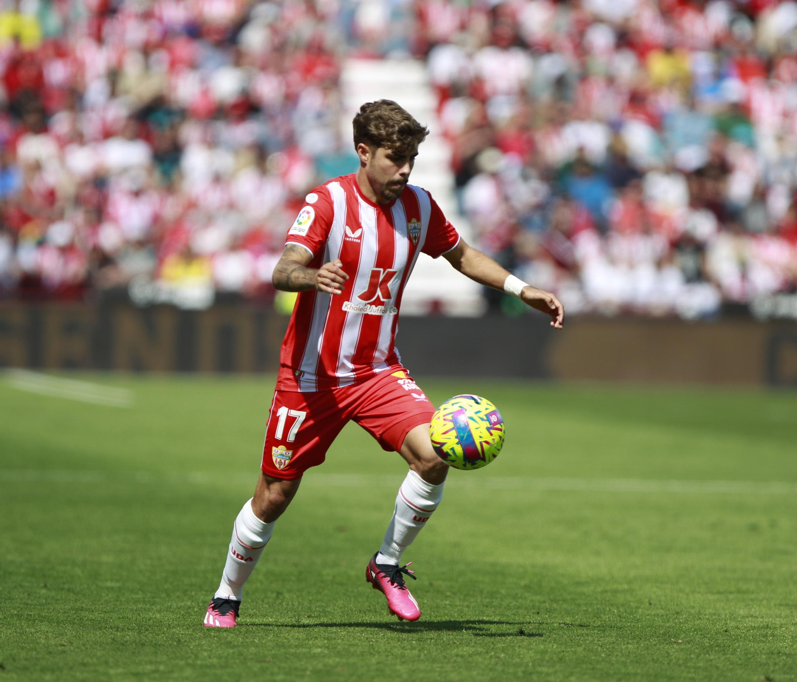 Imágenes del partido de la Liga Santander U.D. Almería-Cádiz C.F.