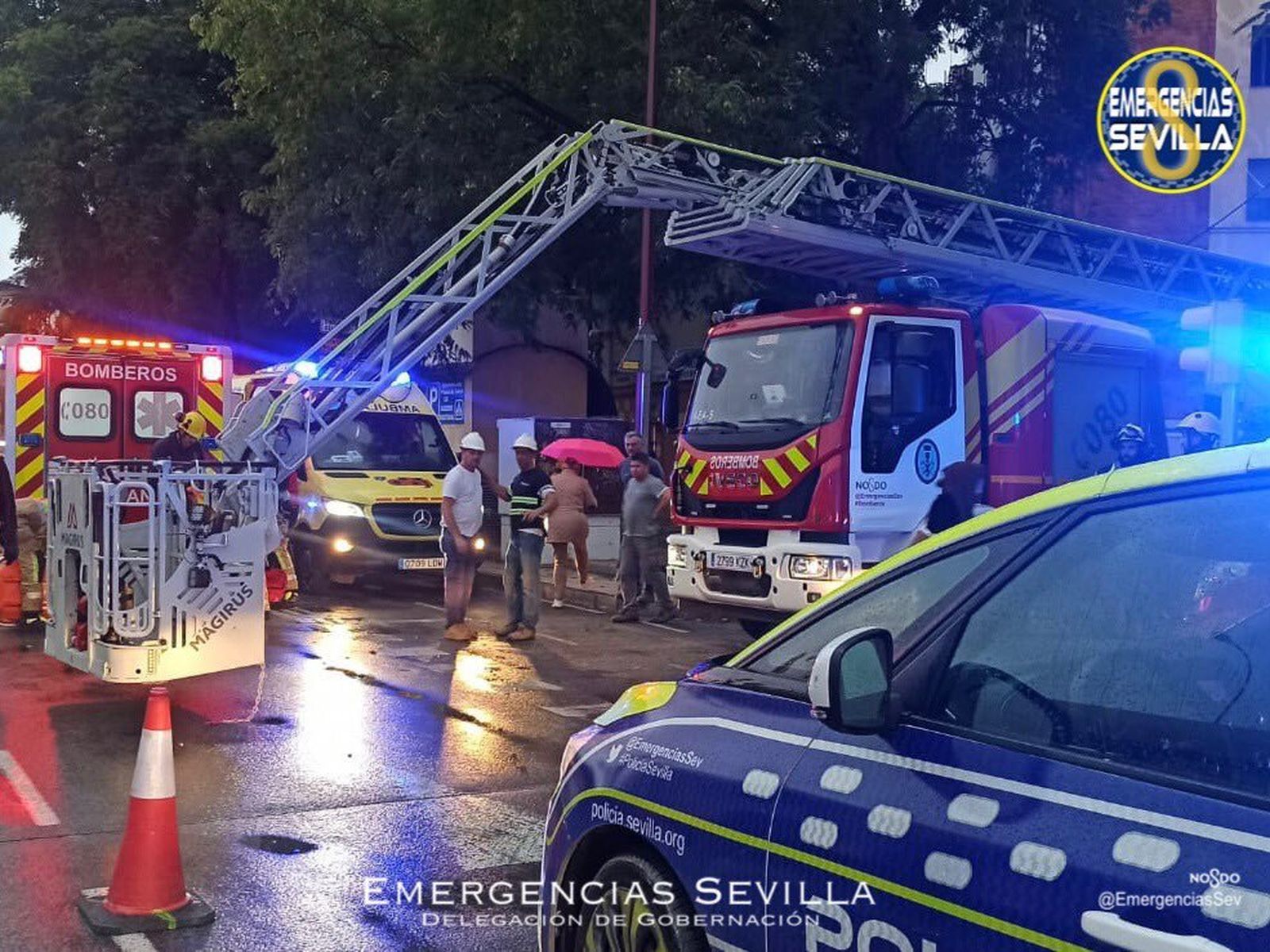 Un trabajador herido en un accidente laboral en una obra en el Paseo de Colón.