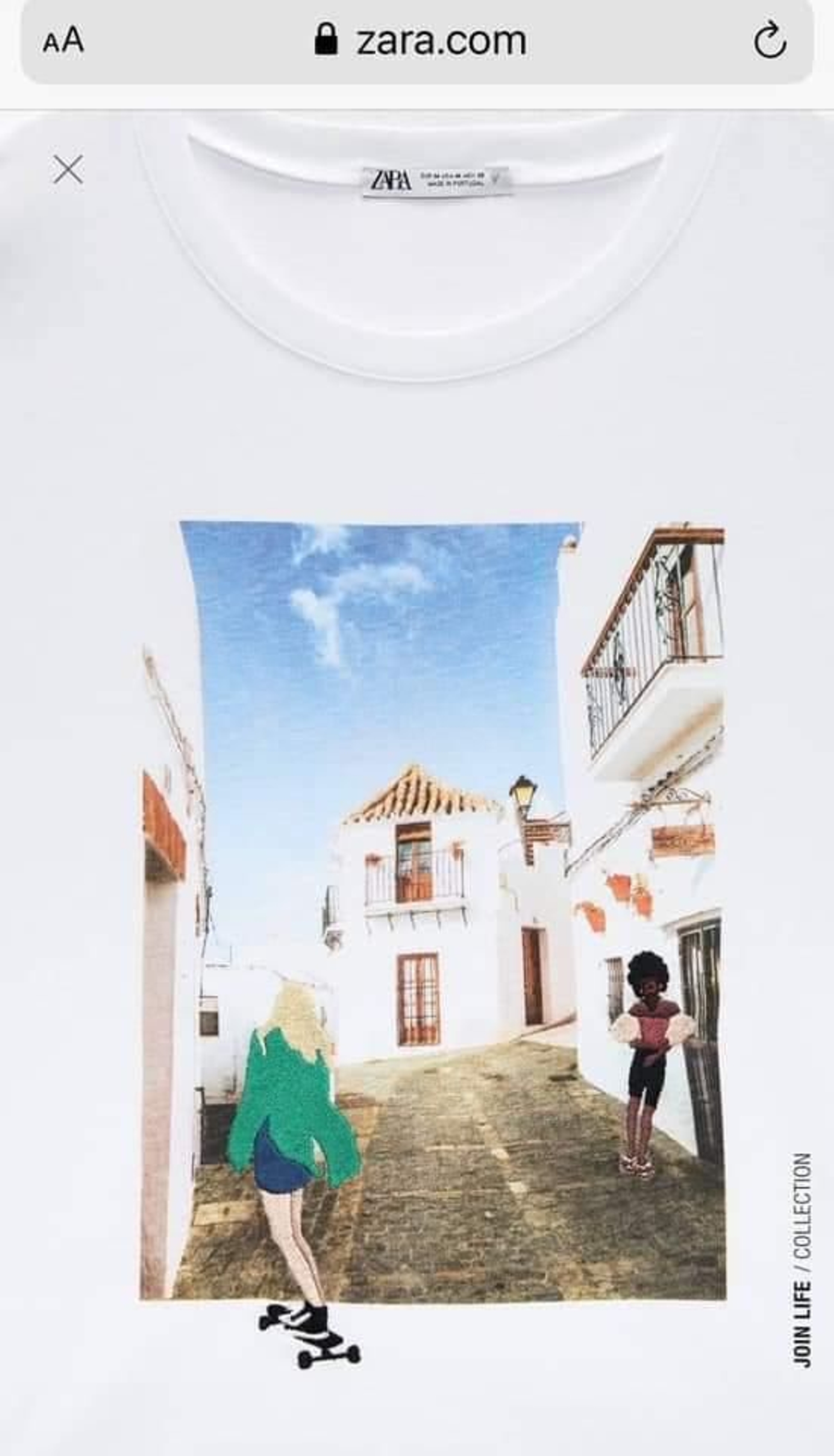 Imagen de la camiseta con la vejeriega calle Trafalgar.